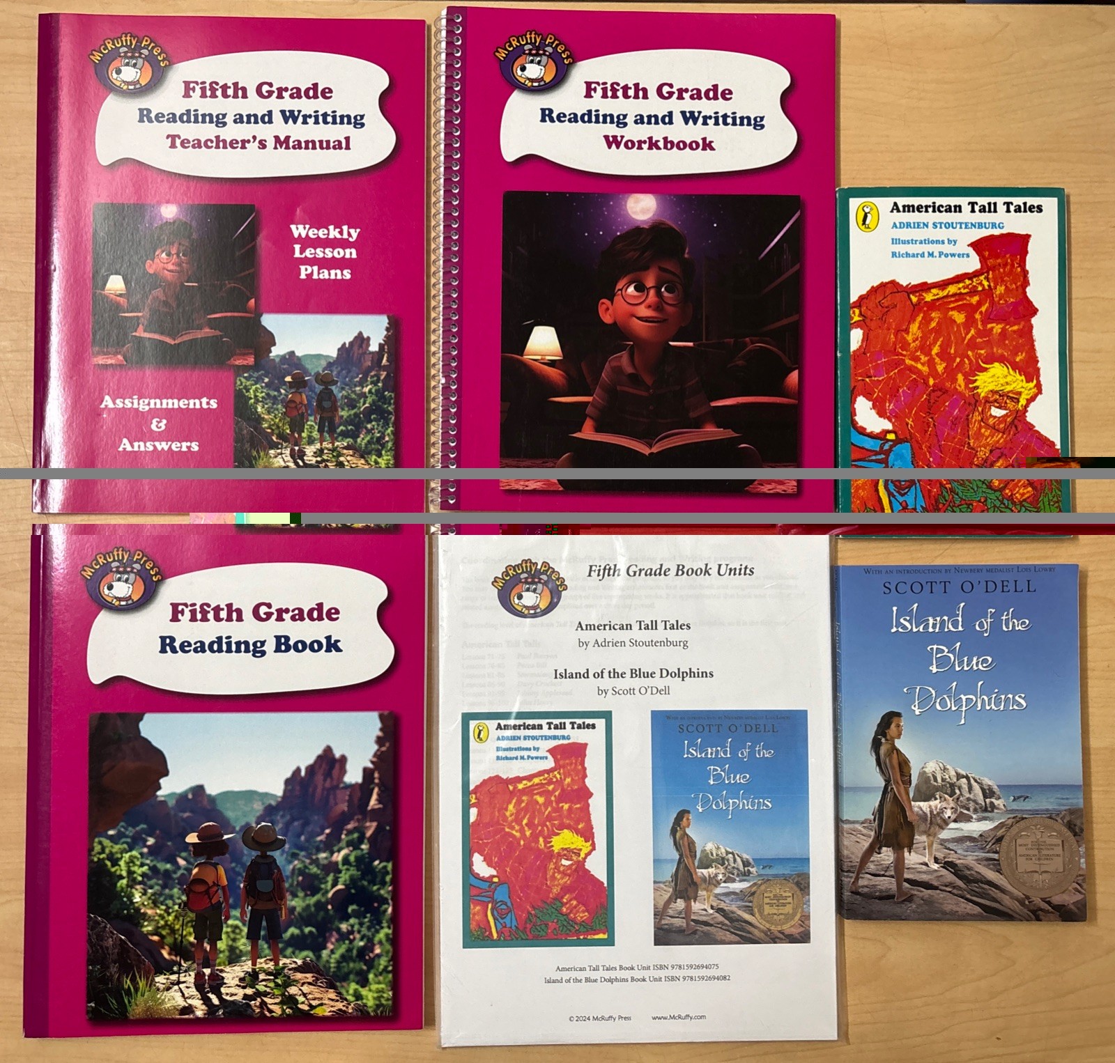 McRuffy Press Fifth Grade Reading and Writing Curriculum Complete Set Book Units