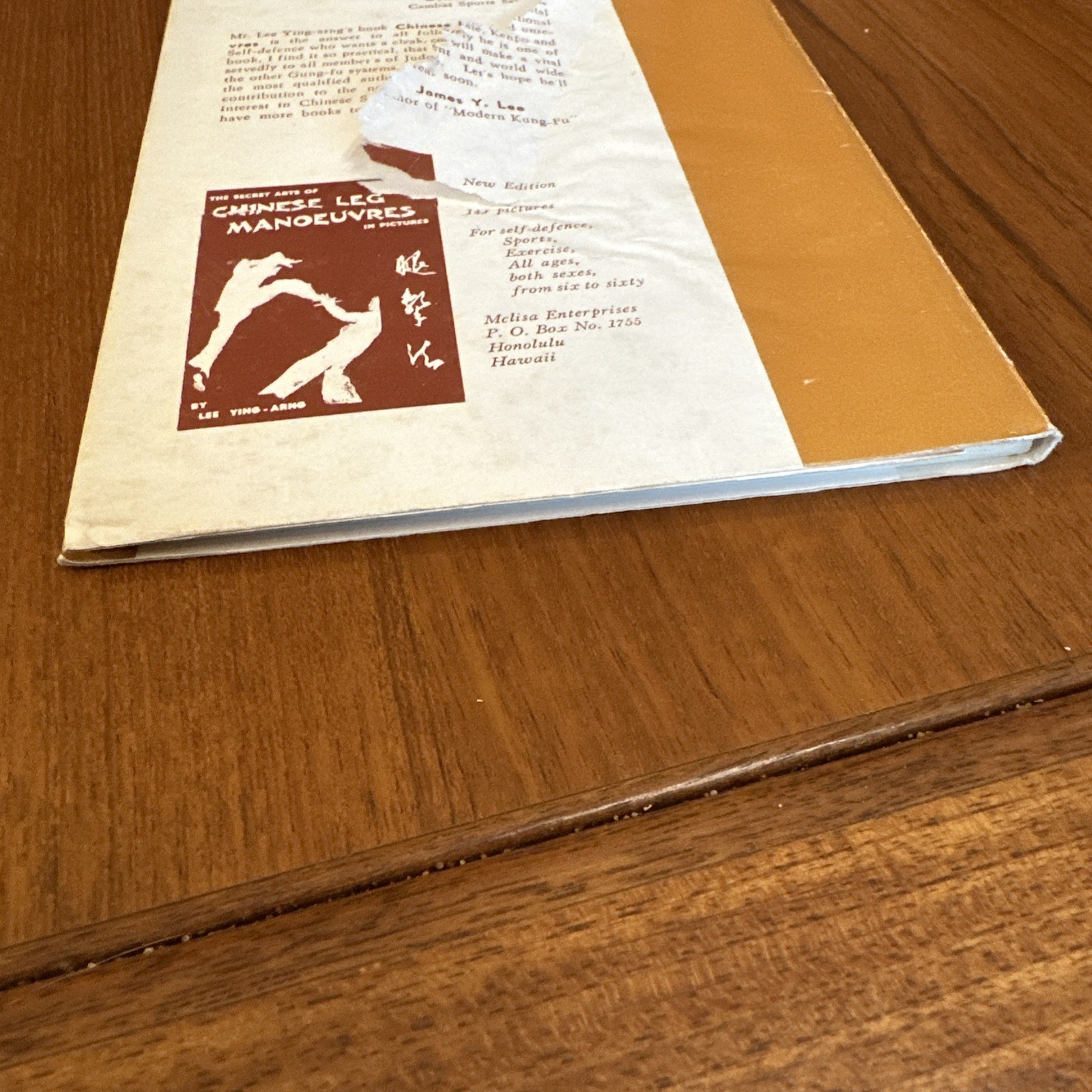 1968 1st EDITION IRON PALM IN 100 DAYS BY LEE YING-ARNG KUNG FU KARATE