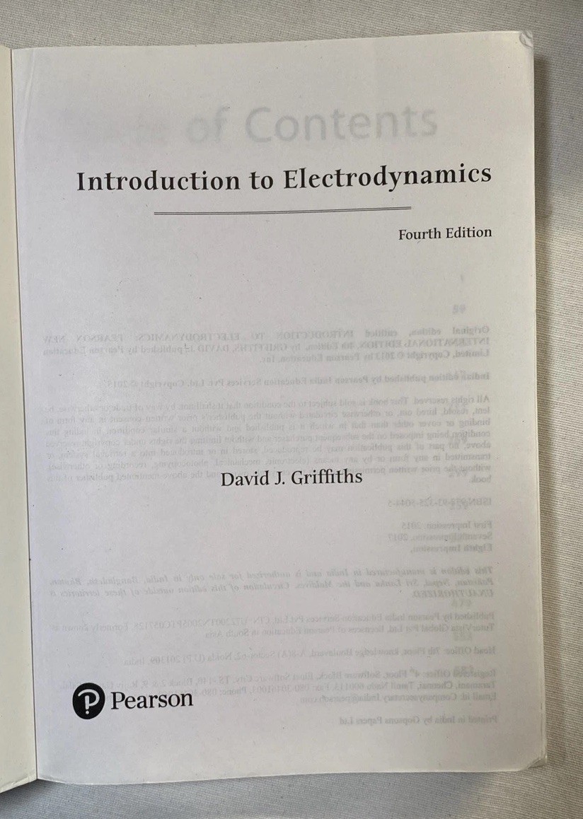 Introduction to Electrodynamics – paperback David J. Griffiths