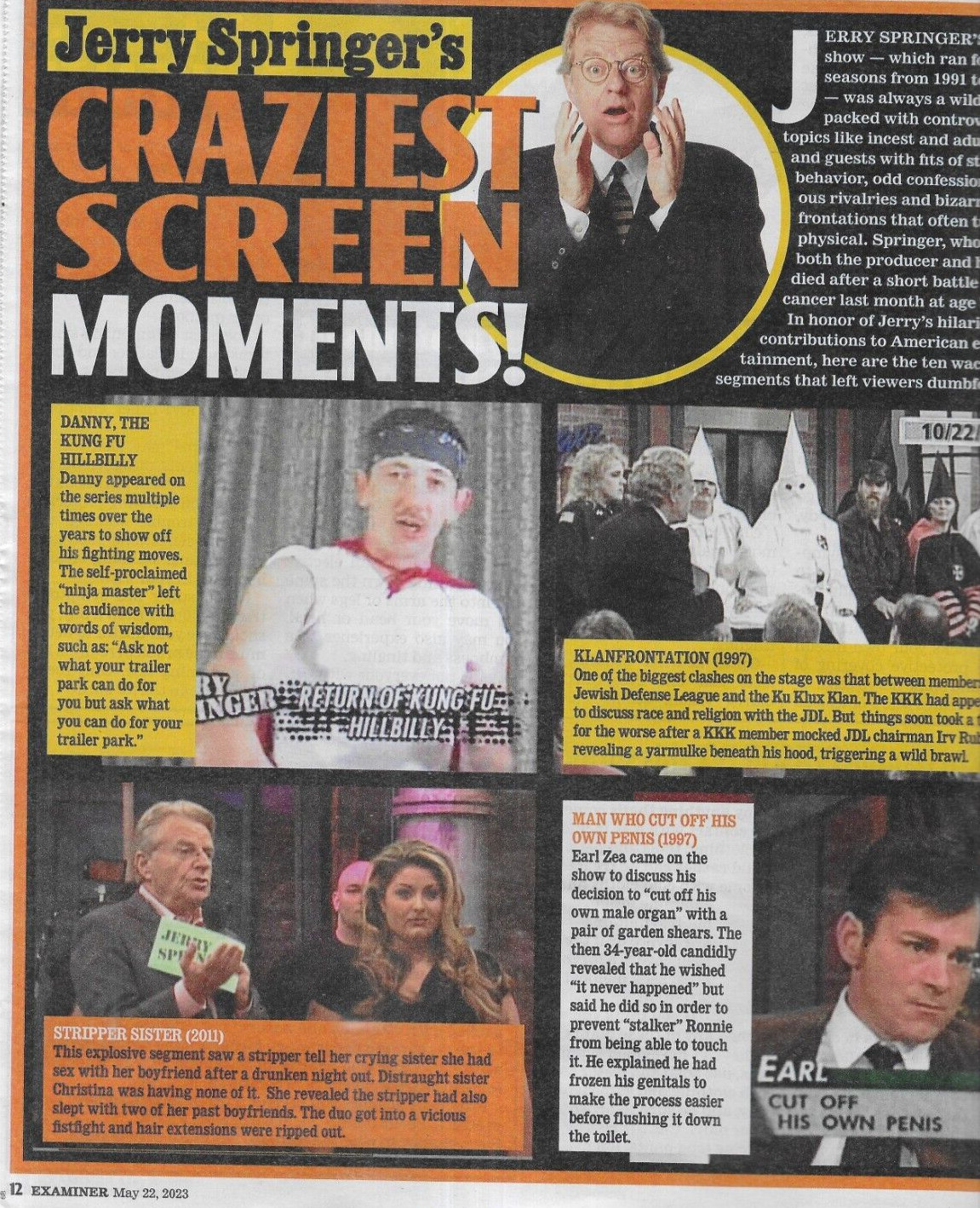 National Examiner Born Rich Stars Jerry Springer Joe Biden Montgomery Clift 2023
