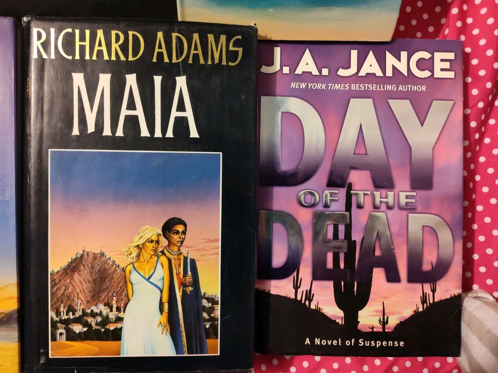 Hardcover Fiction Book Lot of 5 Linda Howard Michener John Jakes Adams Jance HC