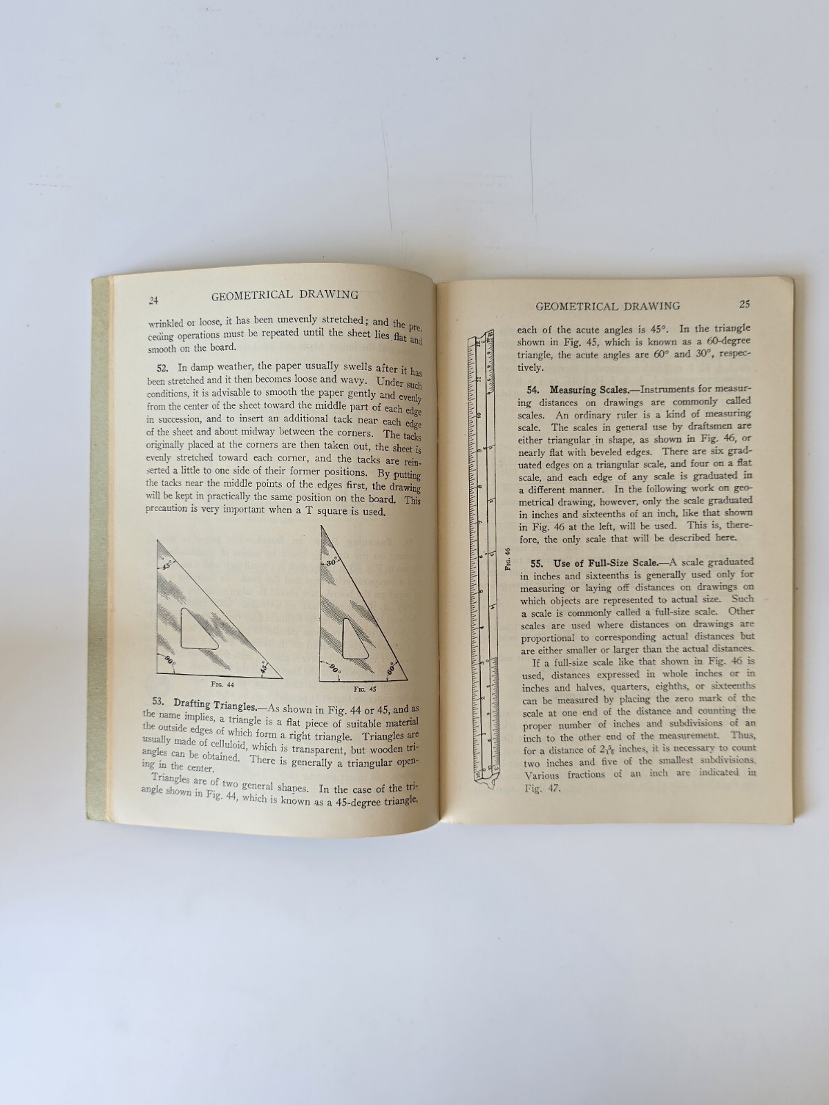 1942 Geometrical Drawing I.C.S. 1st Edition Study Guide Booklet