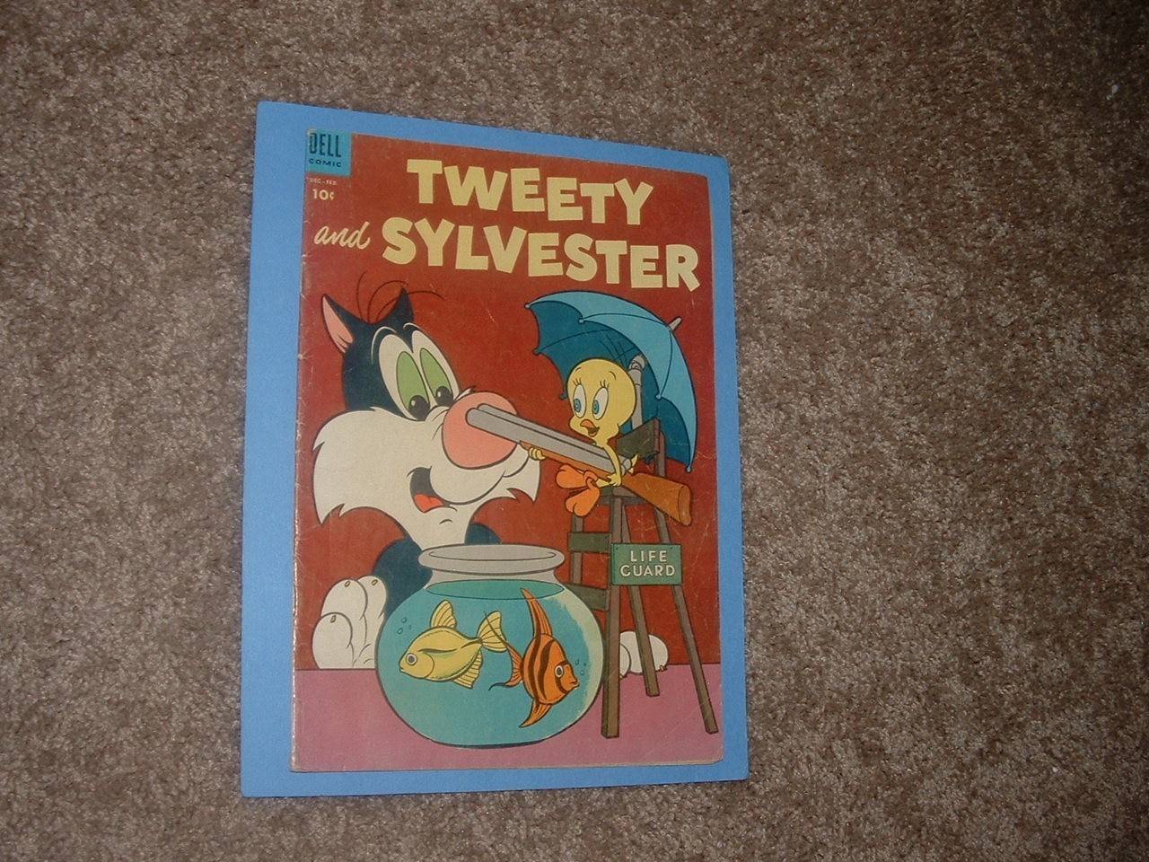 1955 Dell Warner Brothers Tweety and Sylvester 7 Very Cute! Solid VG+ Fast Ship