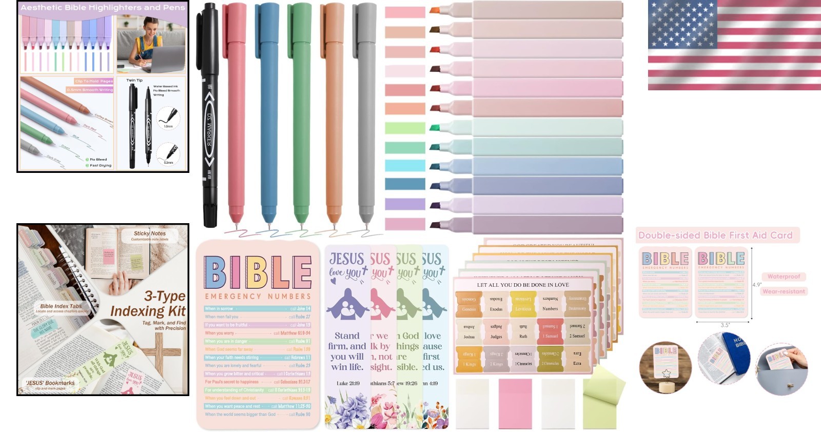 Comprehensive Bible Study Journaling Supplies Set – Highlighters & Tabs Included