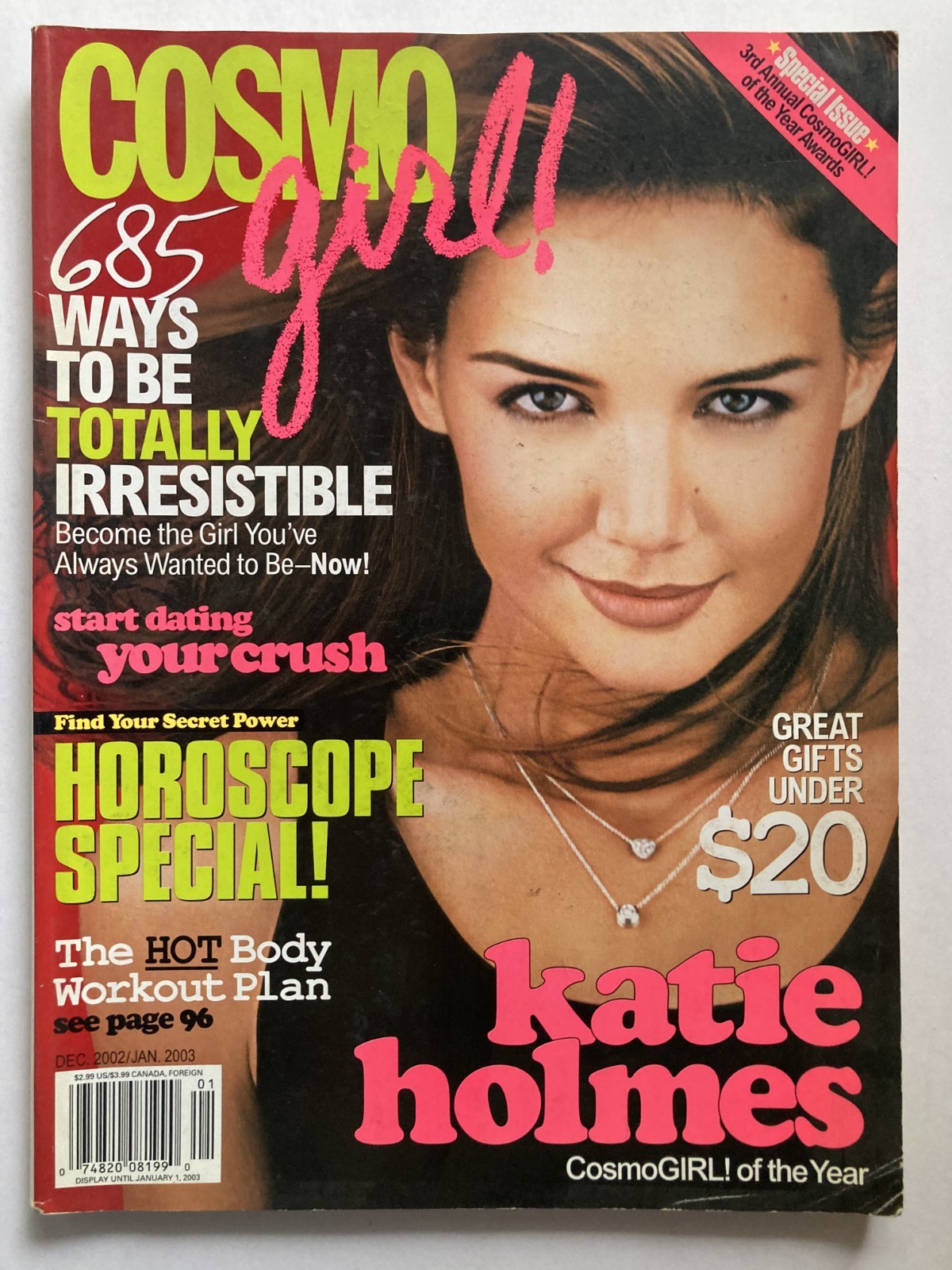 KATIE HOLMES December 2002 / January 2003 COSMO GIRL! Magazine