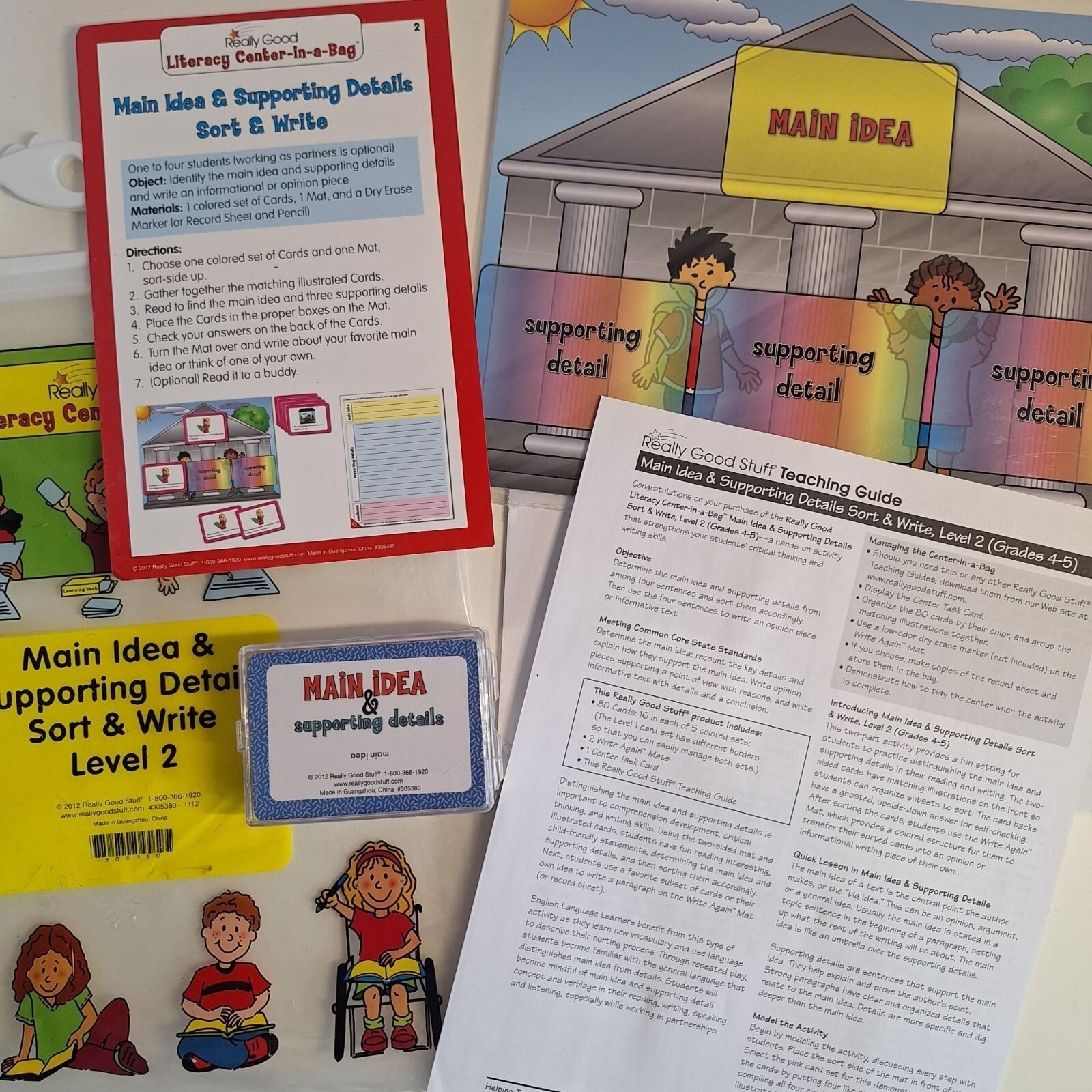 Literacy Center Grades 3-5 Level 2 Main Idea Text Features Really Good Stuff