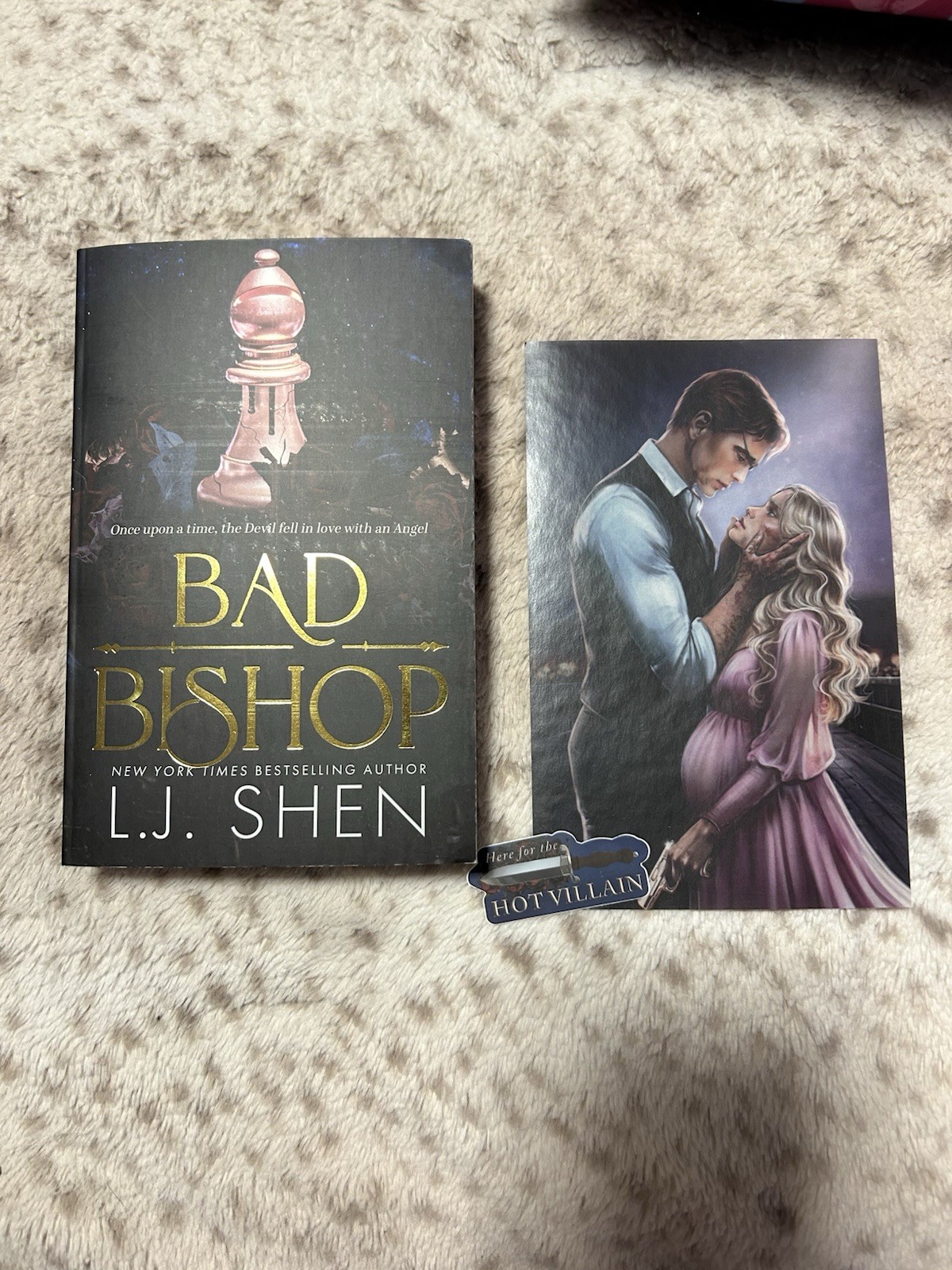 Bad Bishop by L. J. Shen Imperfect UK Import + Bookplate, Sticker, & Overlay