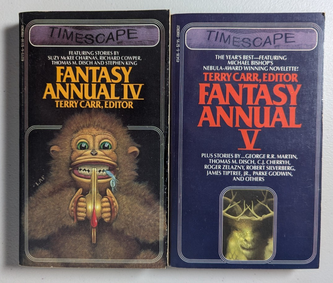 Fantasy Annual IV & V (4 & 5) ed. Terry Carr – Timescape Paperbacks Stephen King