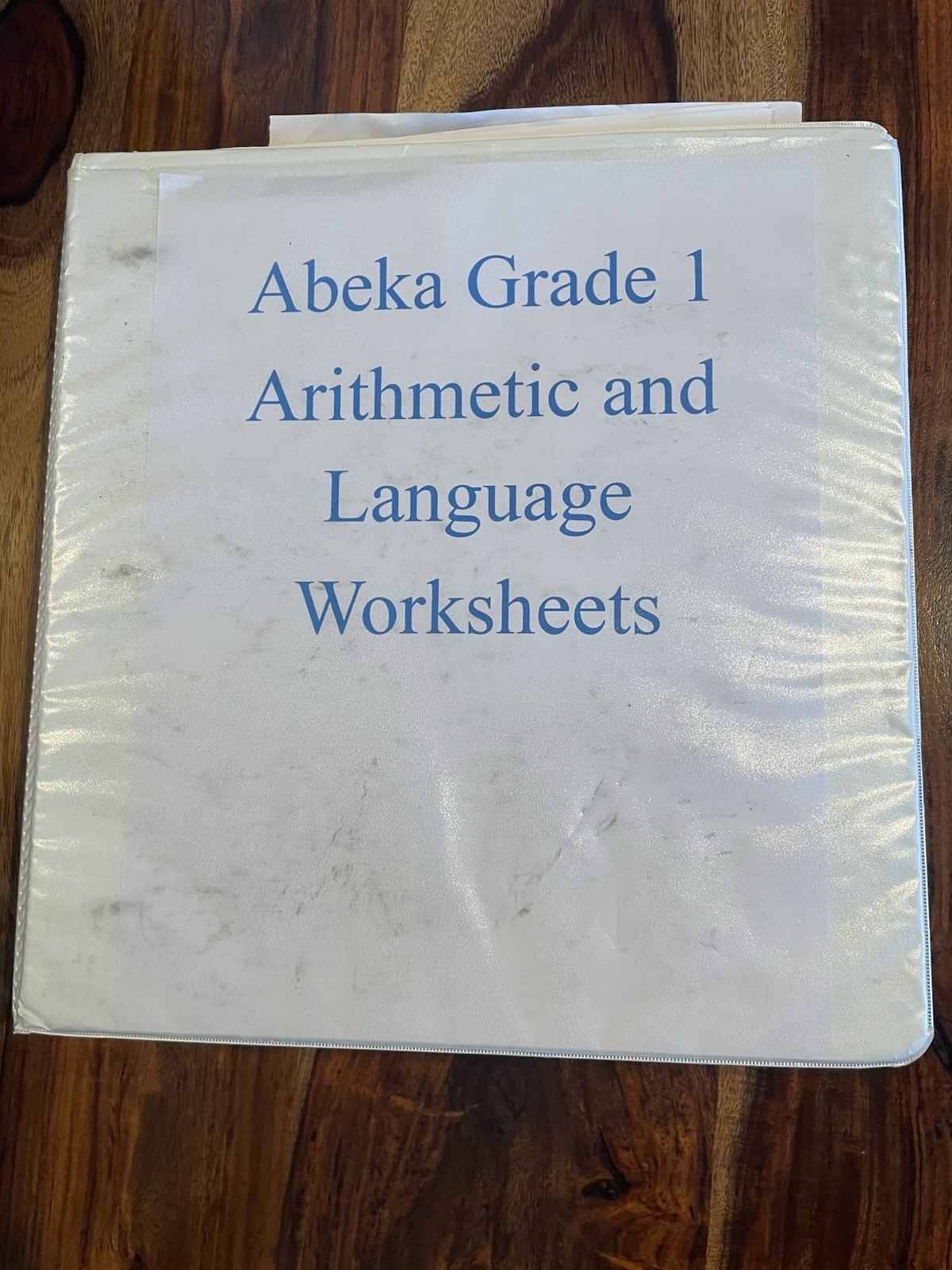 Abeka Grade 1 Arithmetic/Language Worksheets Ring/Wire Bound Elementary School