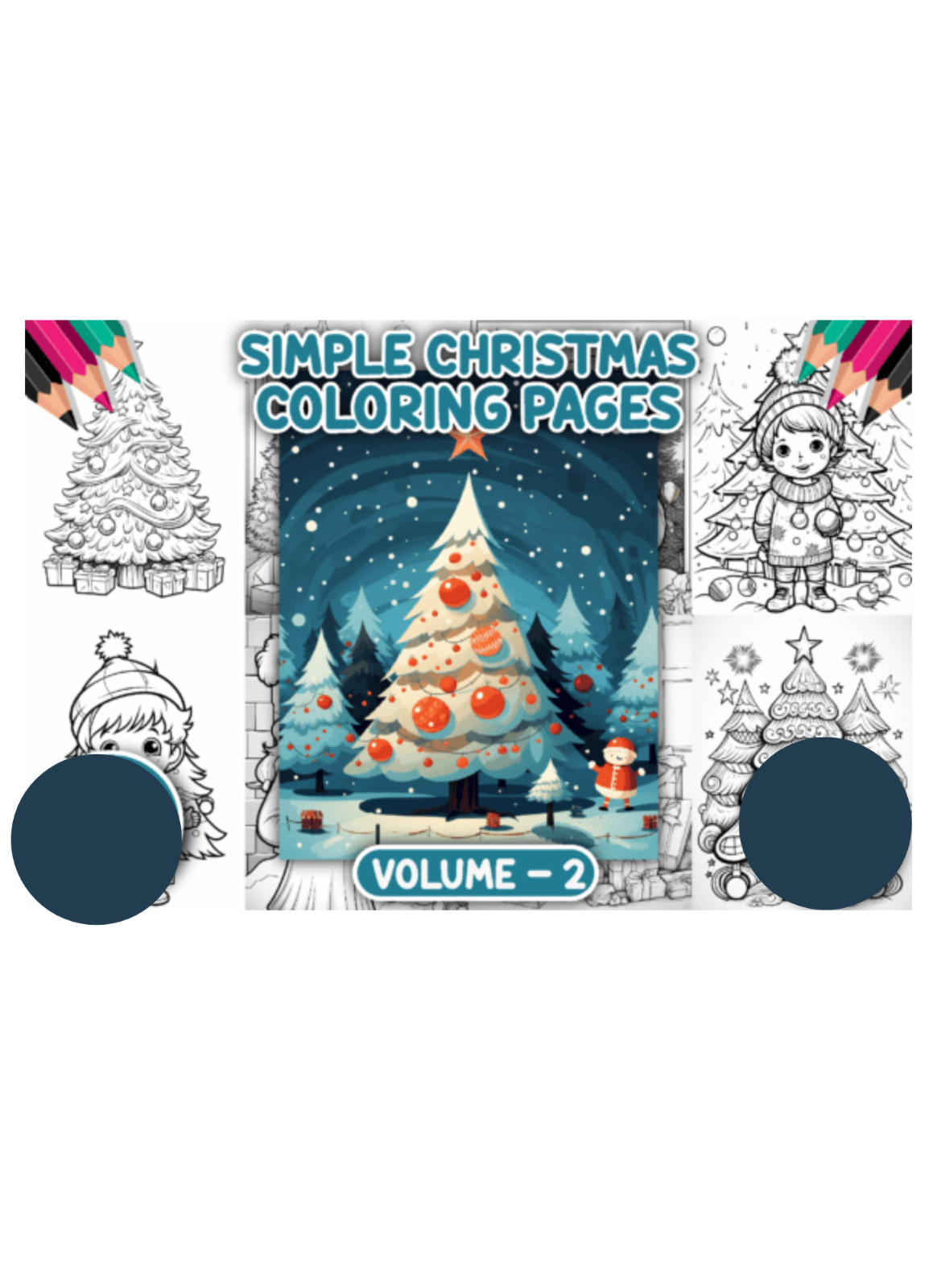 Christmas one colorings bookhours of fun for everyone