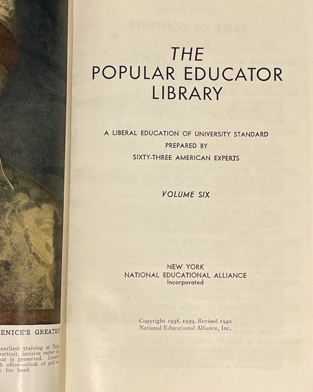 The Popular Educator Library Vol 6 Hardcover National Educational Alliance 1940