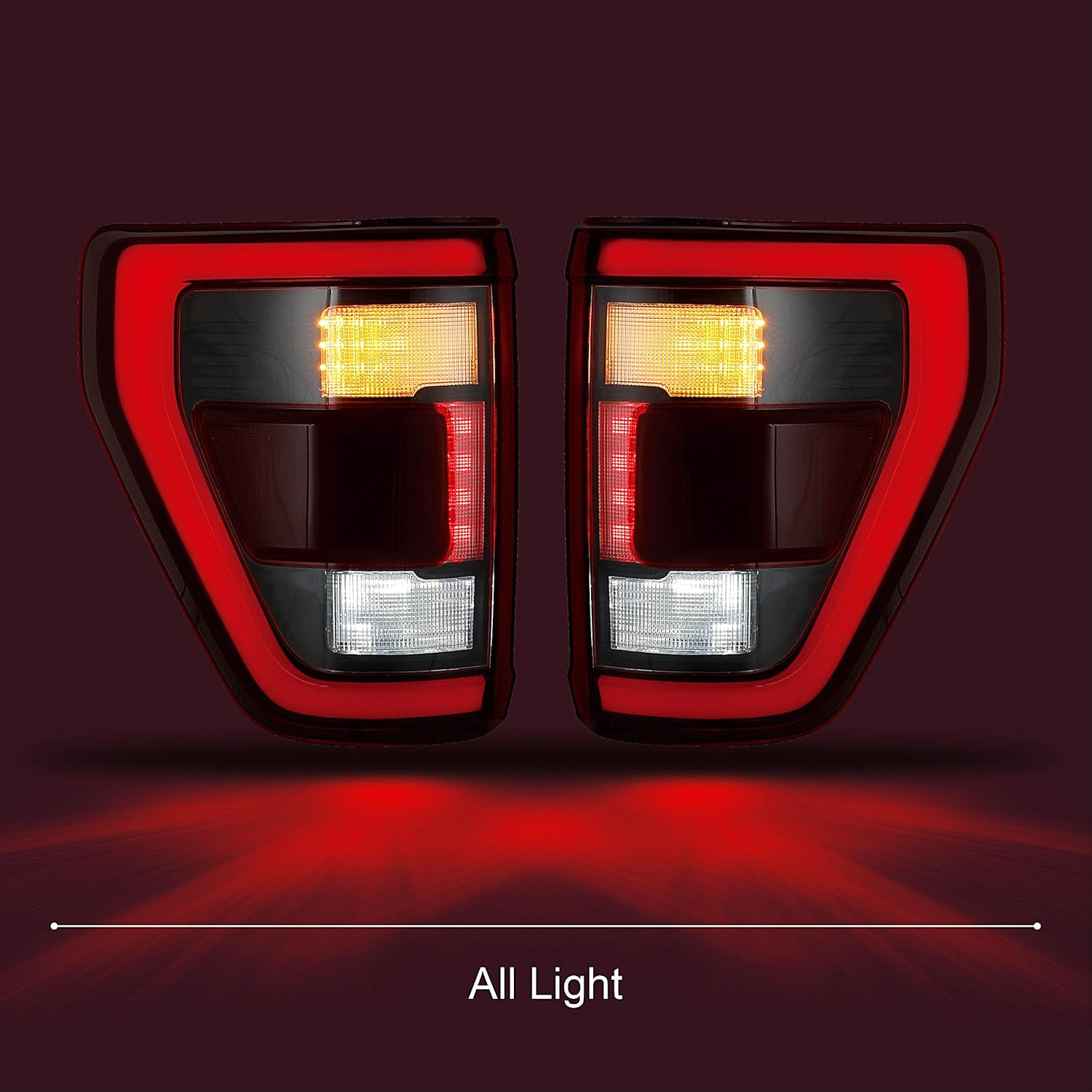 LED Black Tail Lights Assembly W/Blind Spot (Module NOT Included)Compatible with