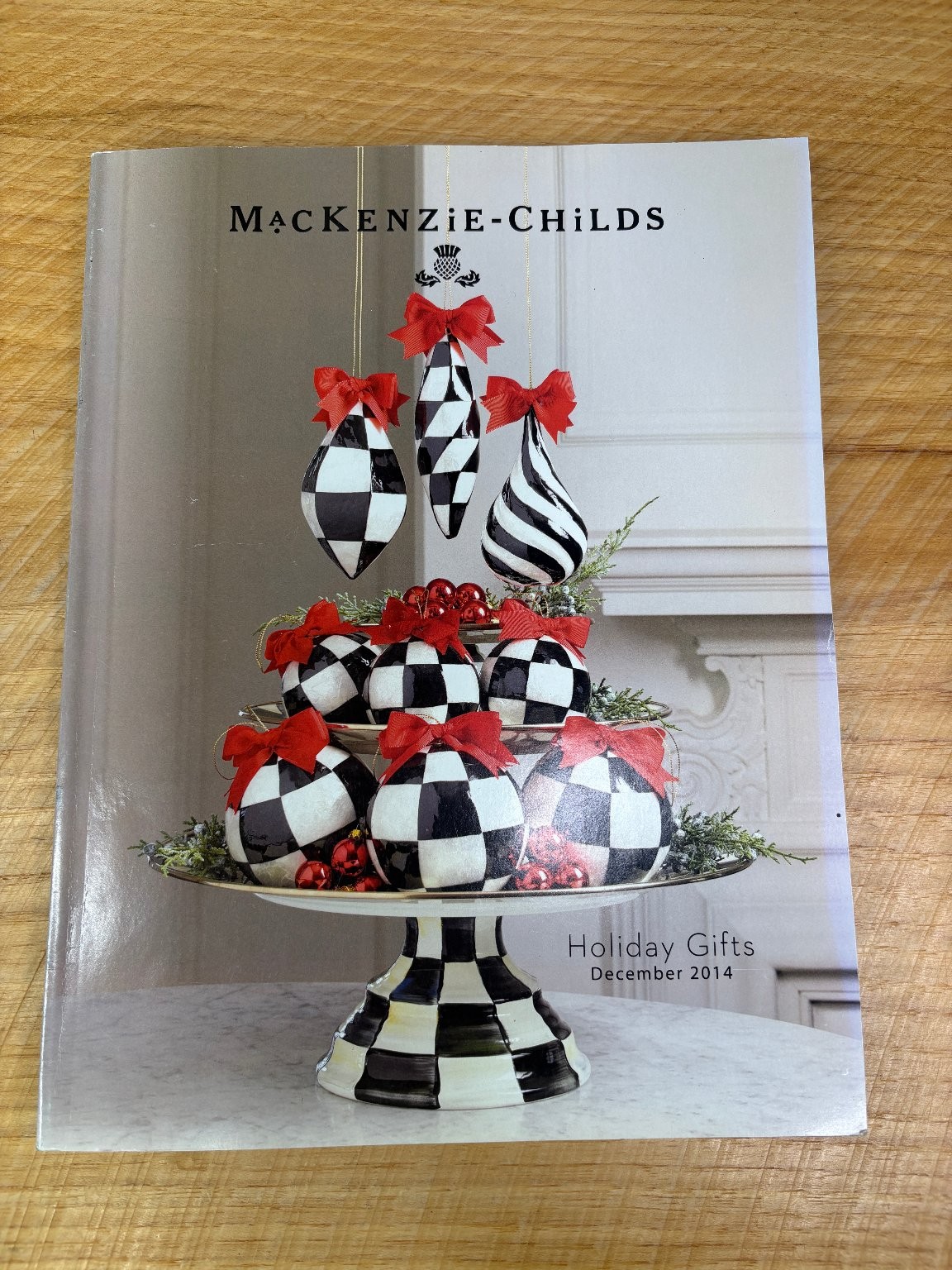 MacKenzie-Childs Holiday Gifts Catalog December 2014 Courtly Check Decor
