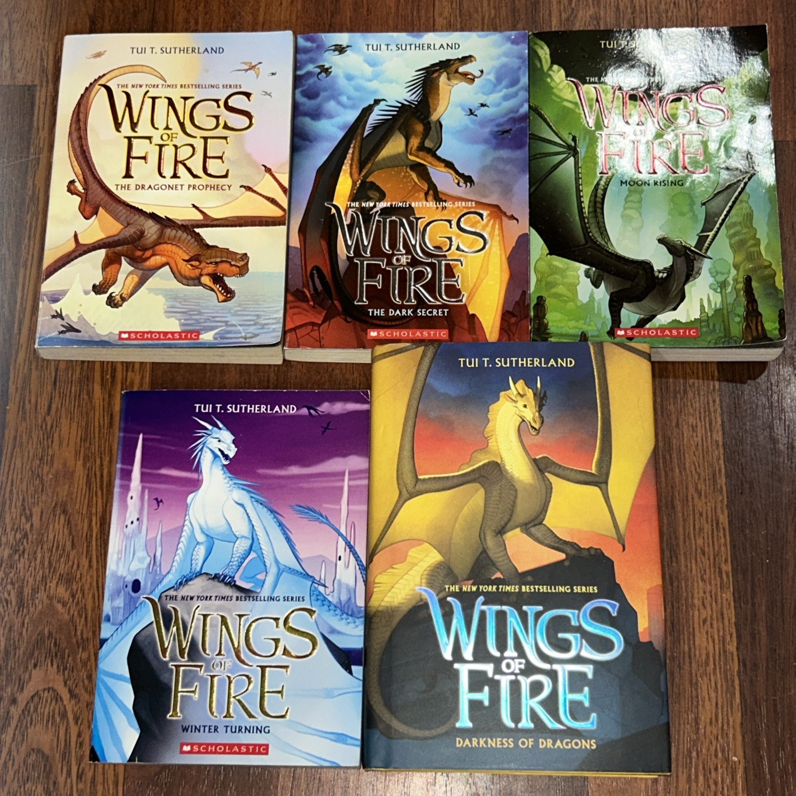 Wings of Fire Lot Of 5 (Books 1, 4, 6, 7, & 10) Tui T Sutherland