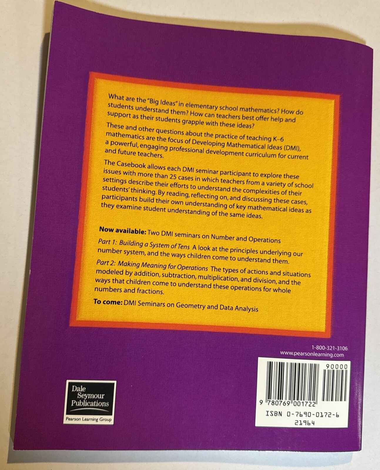Number and Operations Part 2 : Making Meaning for Operations: Casebook