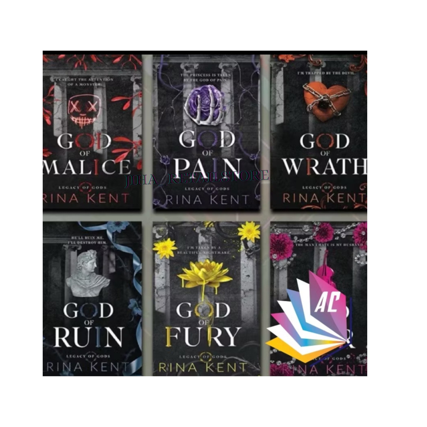 Legacy of Gods Series Complete 6 Book Set by Rina Kent