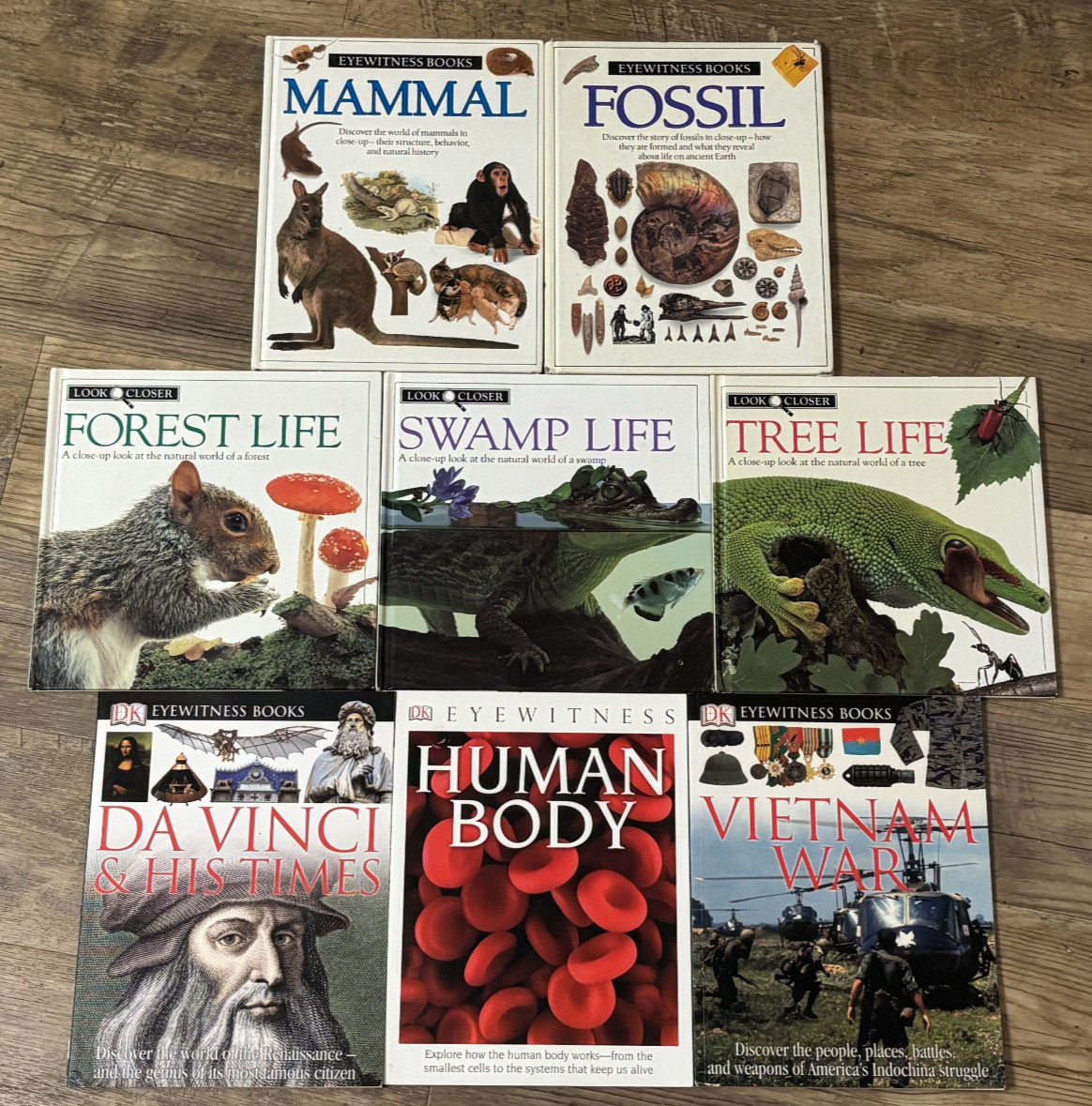 DK Eyewitness & Look Closer Books Lot of 8 Homeschool: History & Sciences