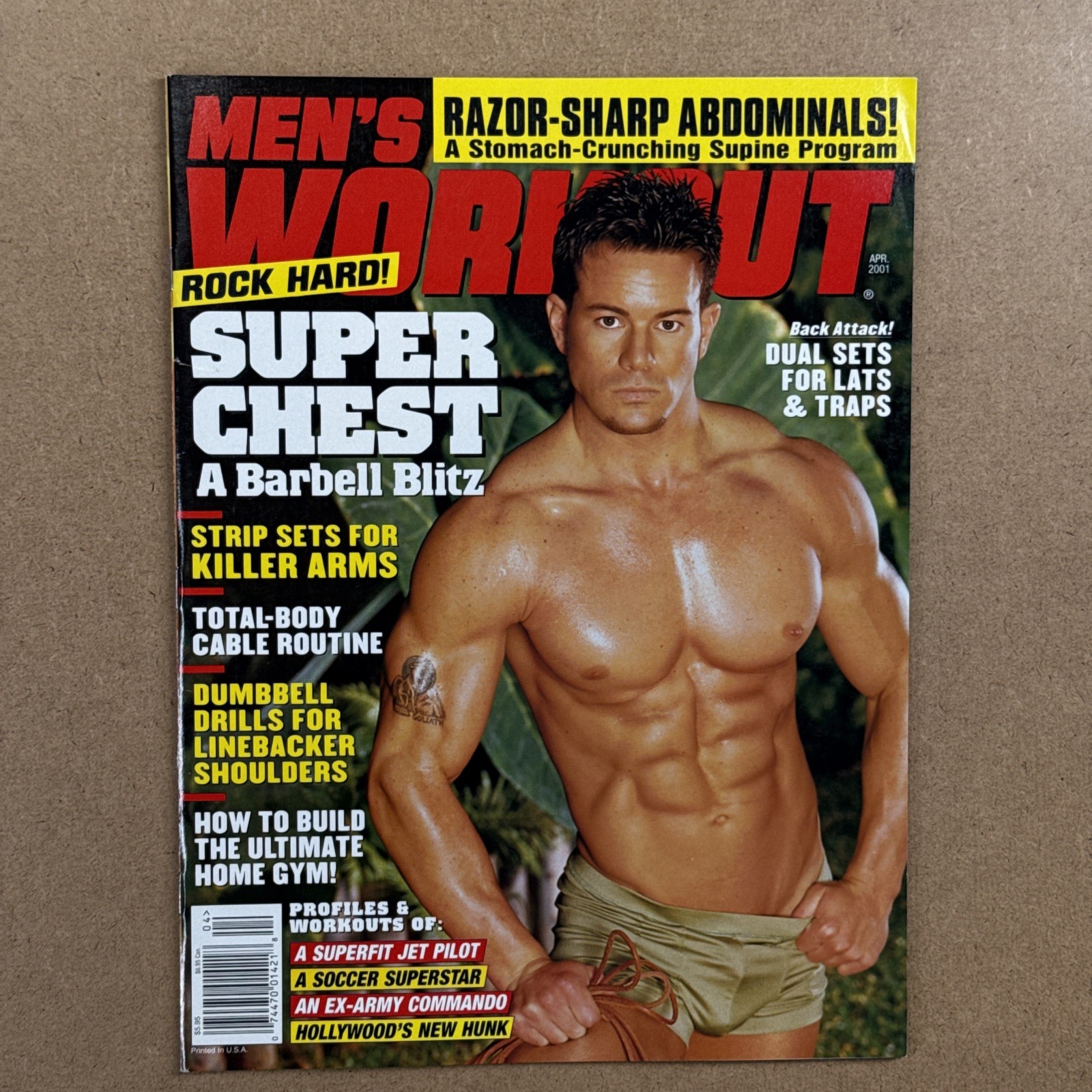 Men’s Workout Magazine April 2001 99 Pages Dave Harvey, Chris Allen
