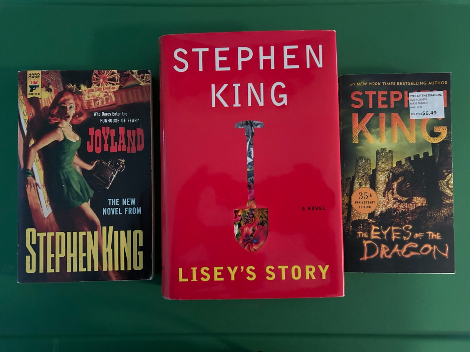Stephen King Book Lot: Lisey’s Story HC, The Eyes of the Dragon PB, Joyland PB