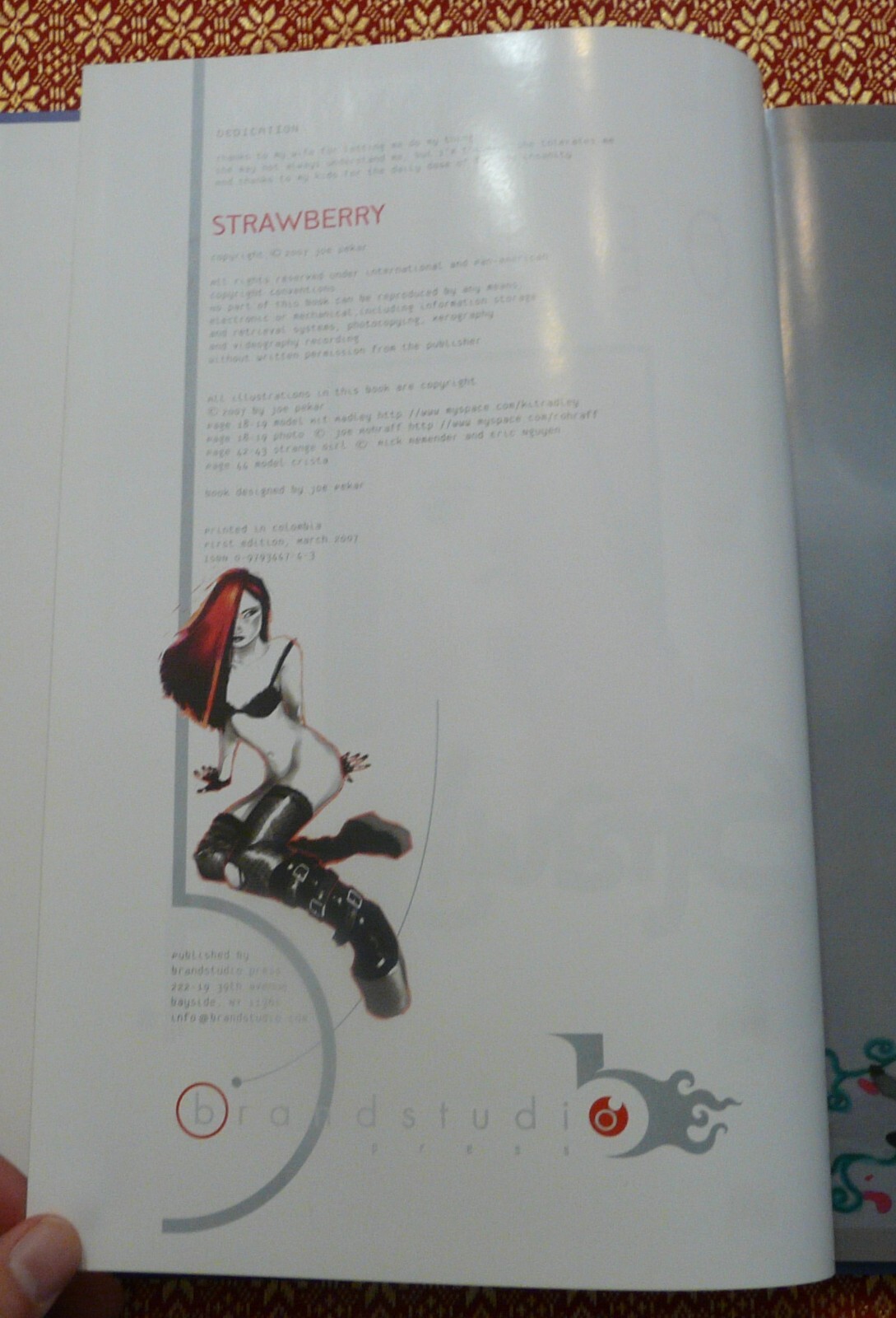 SIGNED Strawberry Joe Pekar Brandstudio Press HC 2007 Art Illustration