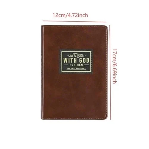 One Minute with God for Men 365 Devotions, Brown Faux Leather Flexcove Books