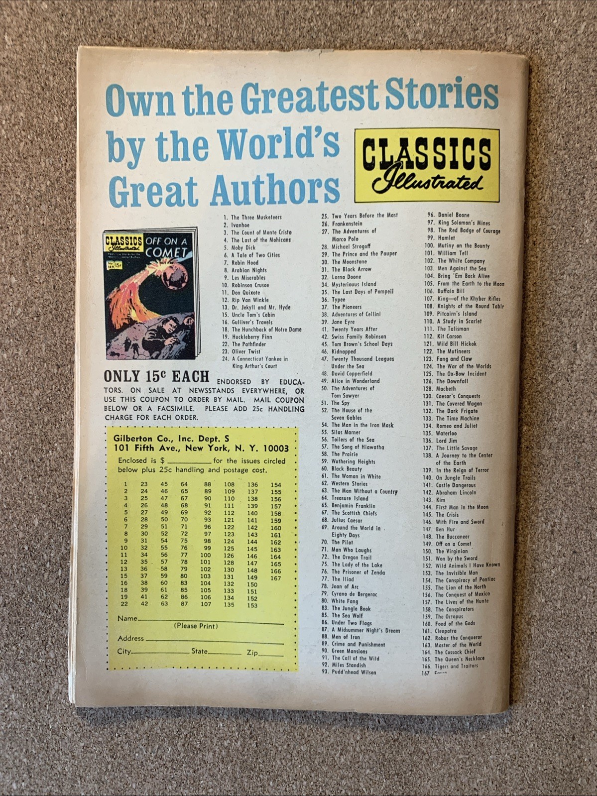 Classics Illustrated #18 The Hunchback Of Notre Dame FN 1966, 48 pages