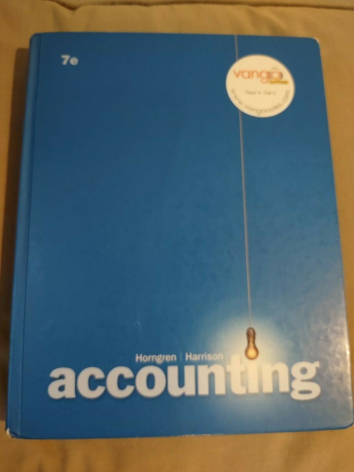 Accounting Hardcover Charles T. Horngren Harrison 7th Edition