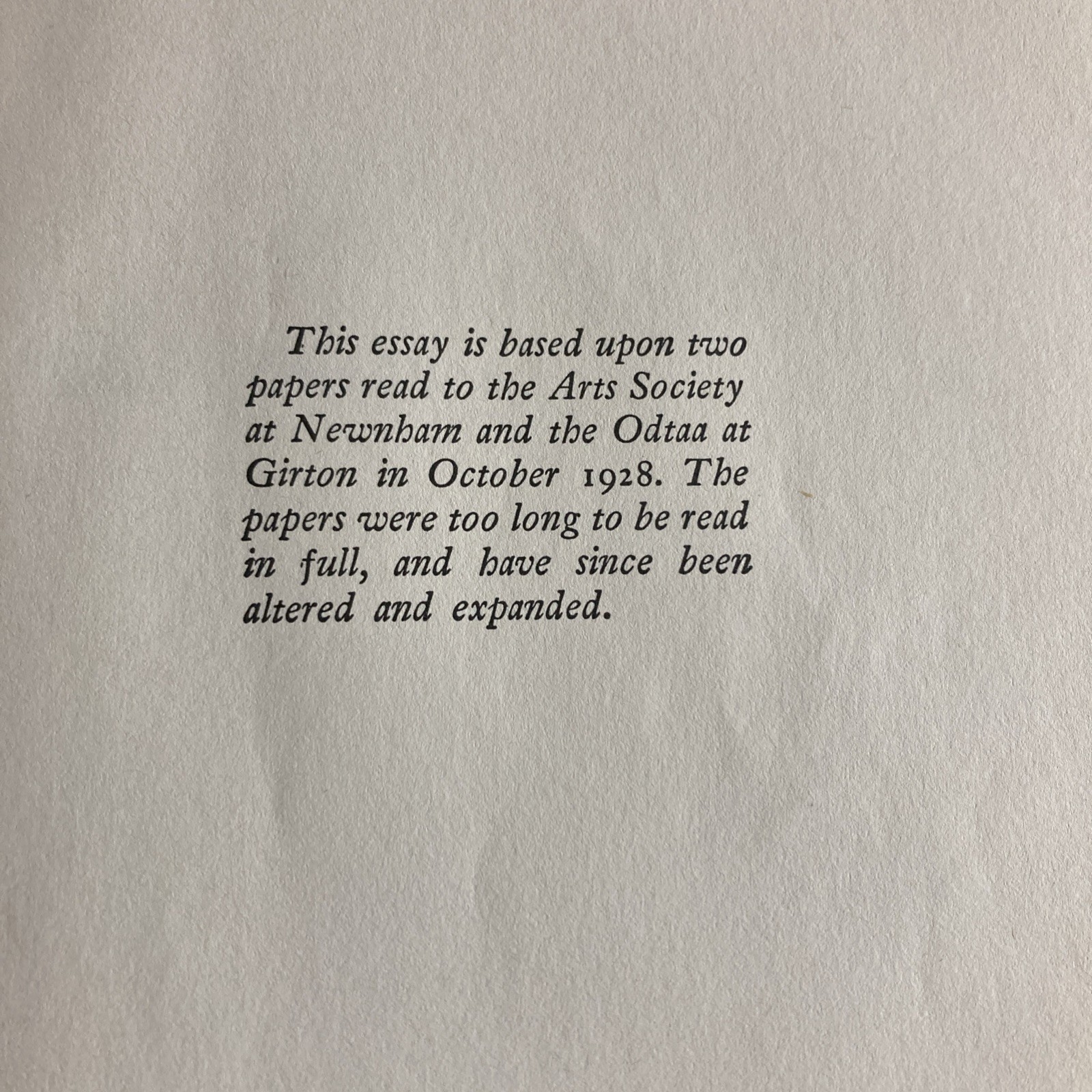A Room of One’s Own -TPB by Virginia Woolf -1957