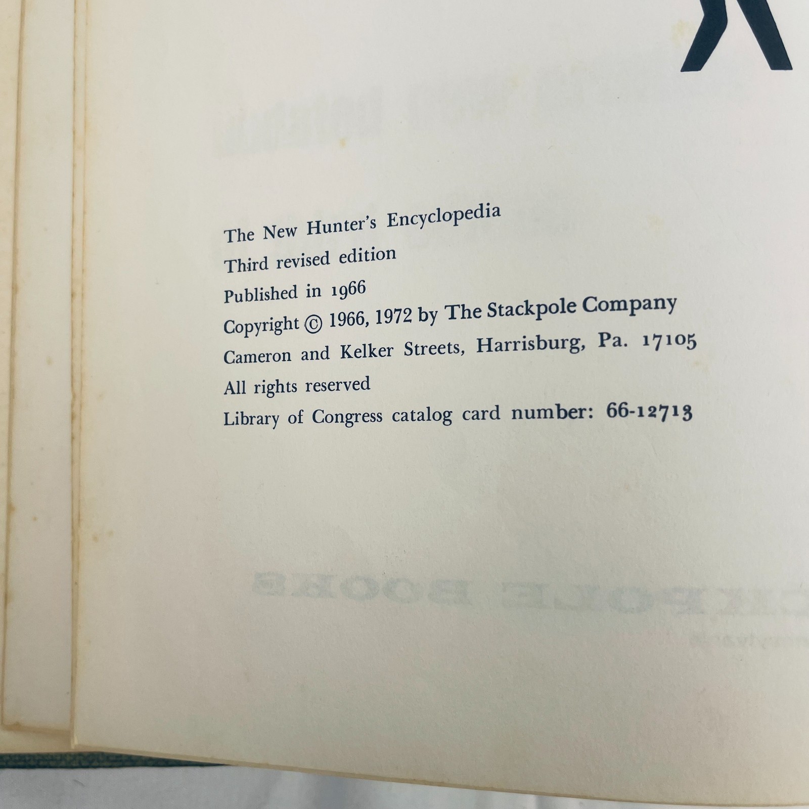 The New Hunters Encyclopedia editor Raymond R. Camp 1972 Third Revised Edition