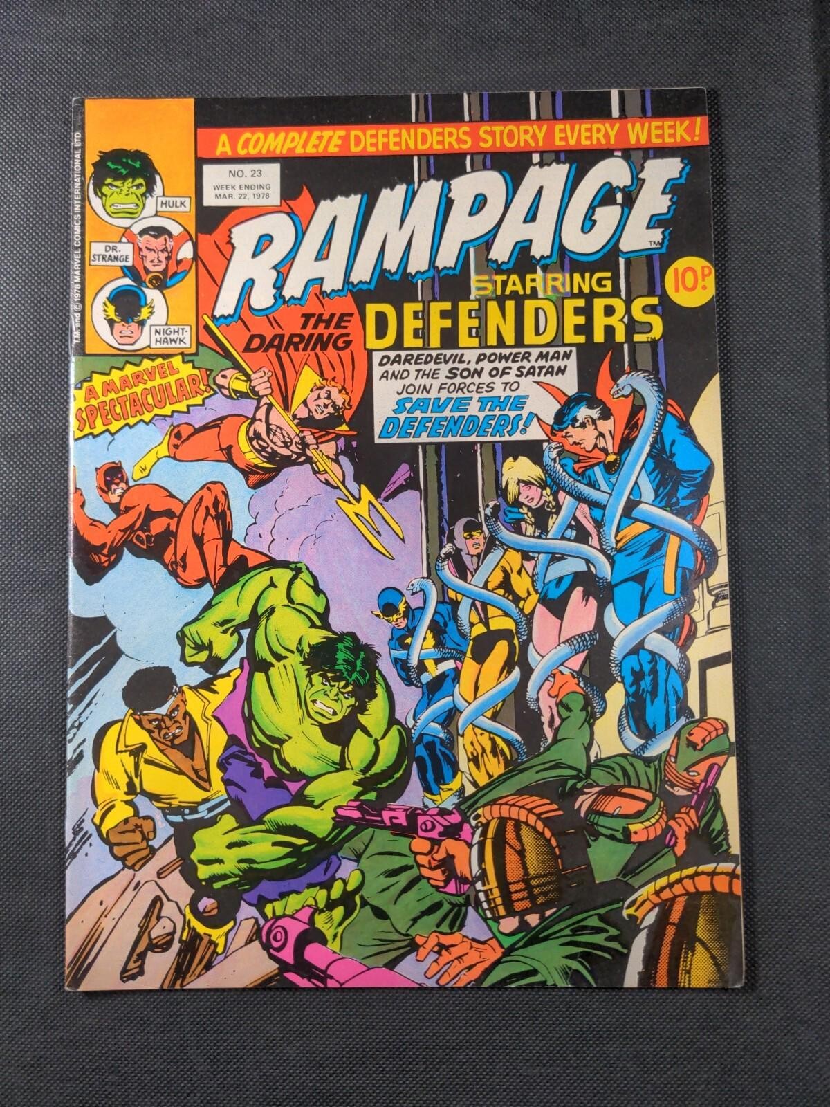 Marvel Comics – Rampage Starring The Daring Defenders – Issue No 23 March 1978