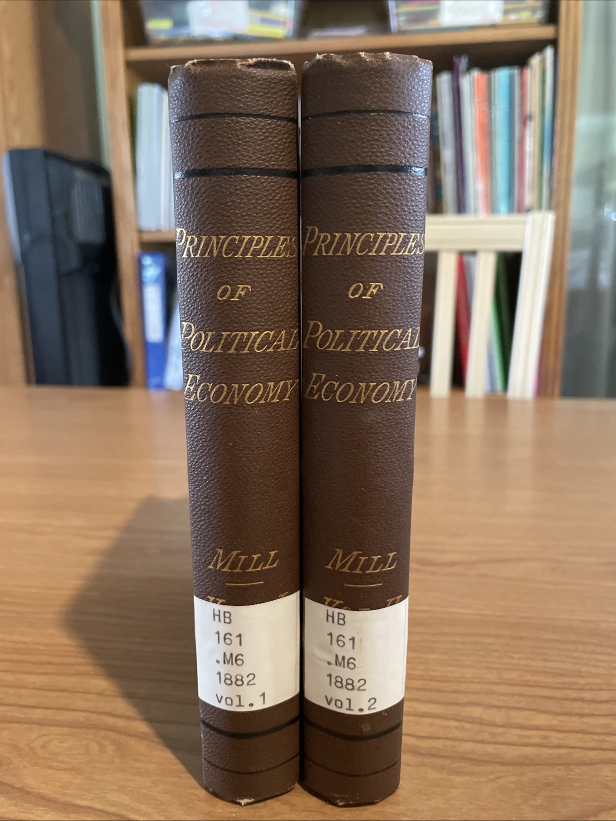 JOHN STUART MILL : Principles of Political Economy – 2 volumes – 1882