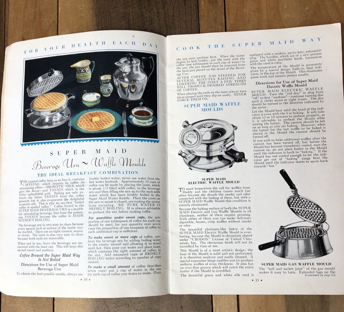 Vintage Cookbook 1930s Super Maid Aluminum Cookware Recipe Booklet Rockville IL