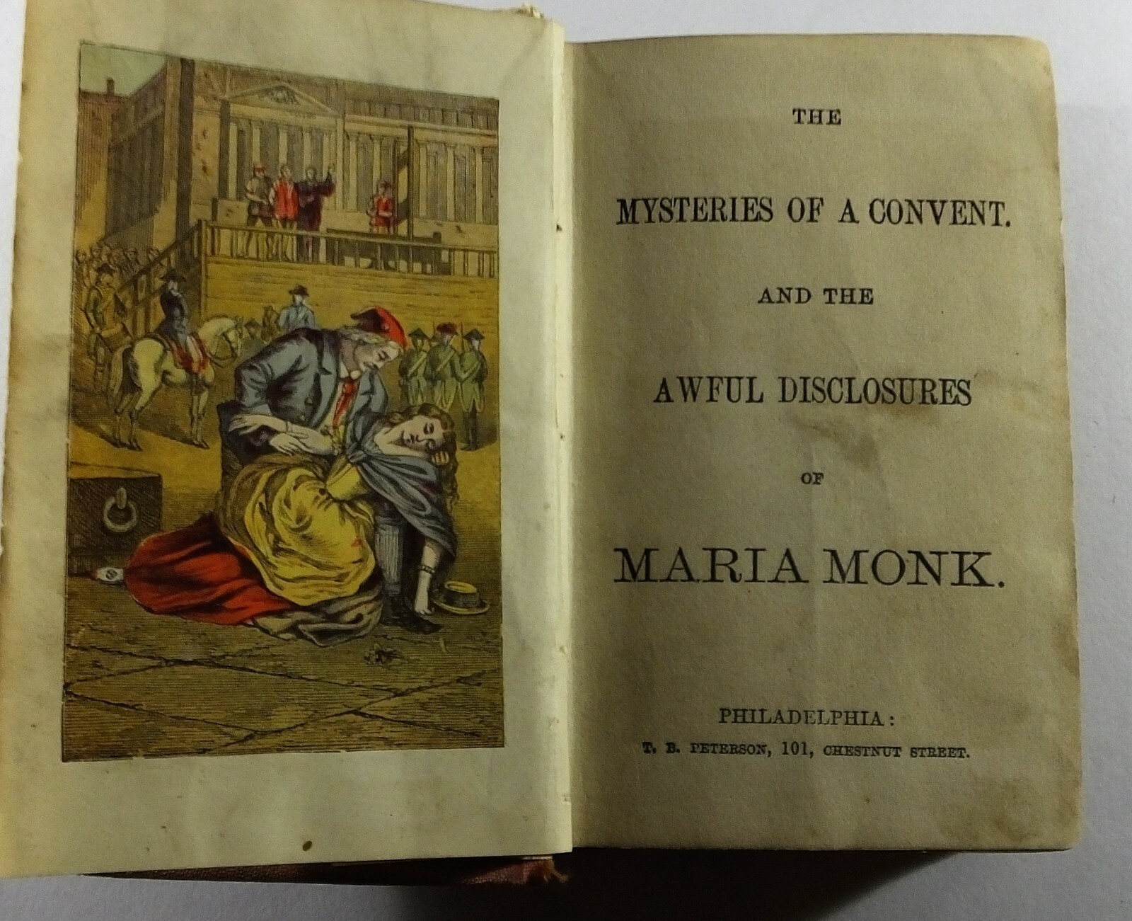 Maria Monk Mysteries of a Convent 1854 Antique Book Awful Disclosures Rare 101