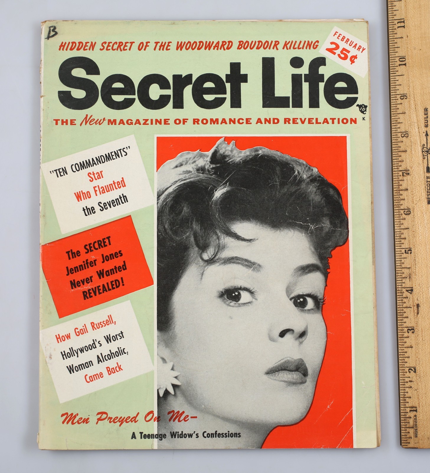 Vintage February 1956 Secret Life Magazine Gossip Clark Gable Jennifer Jones