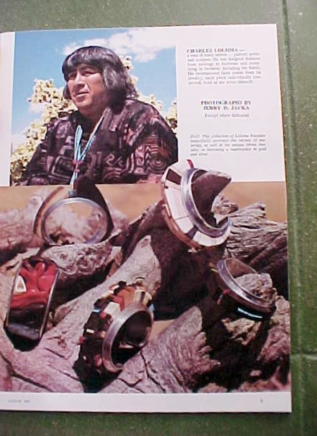 AZ HIGHWAYS AUGUST,1974-SUPERB SOUTHWEST JEWELRY ISSUE-CHARLES LOLOMA FEATURE