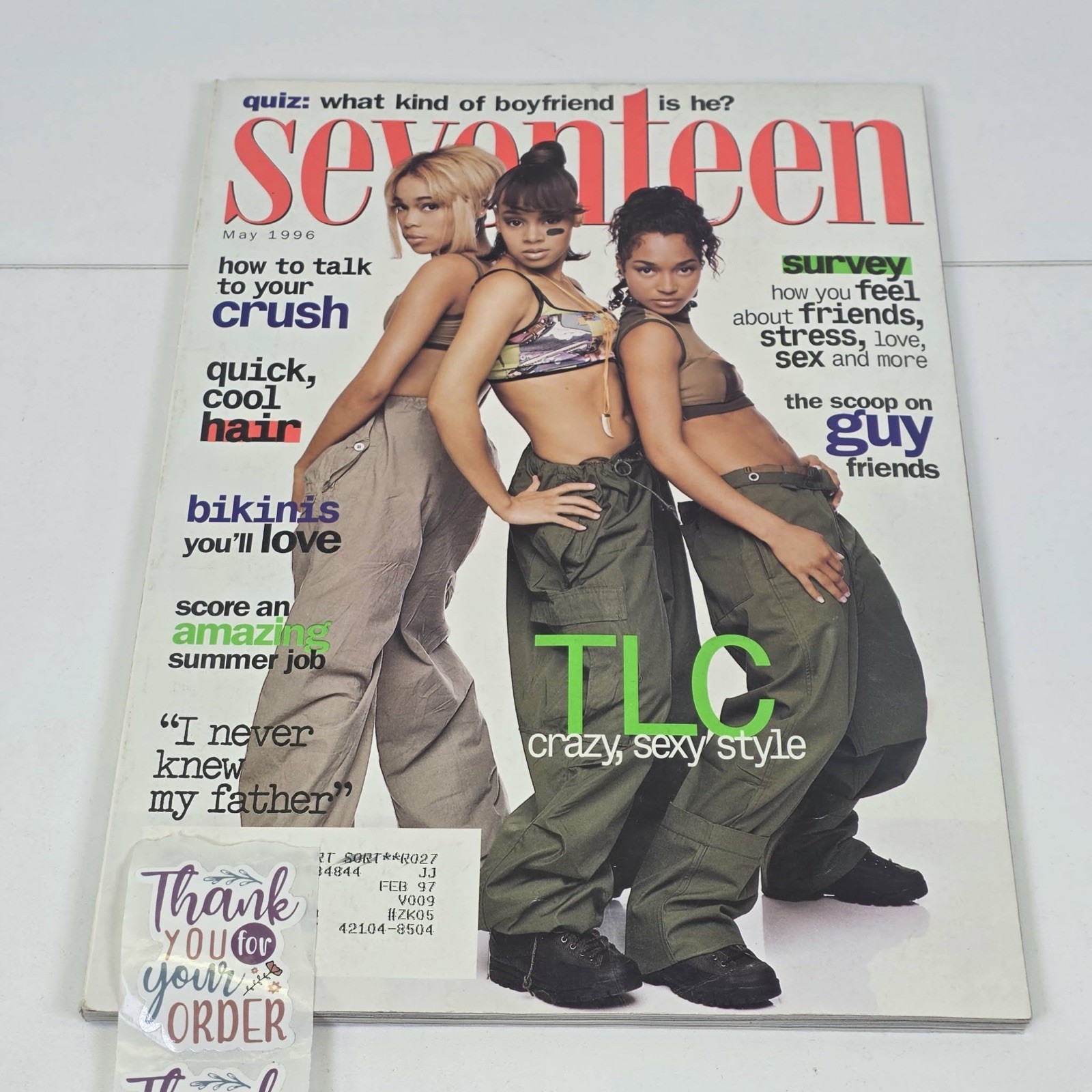 SEVENTEEN MAGAZINE MAY 1996 featuring TLC GREAT CONDITION!!