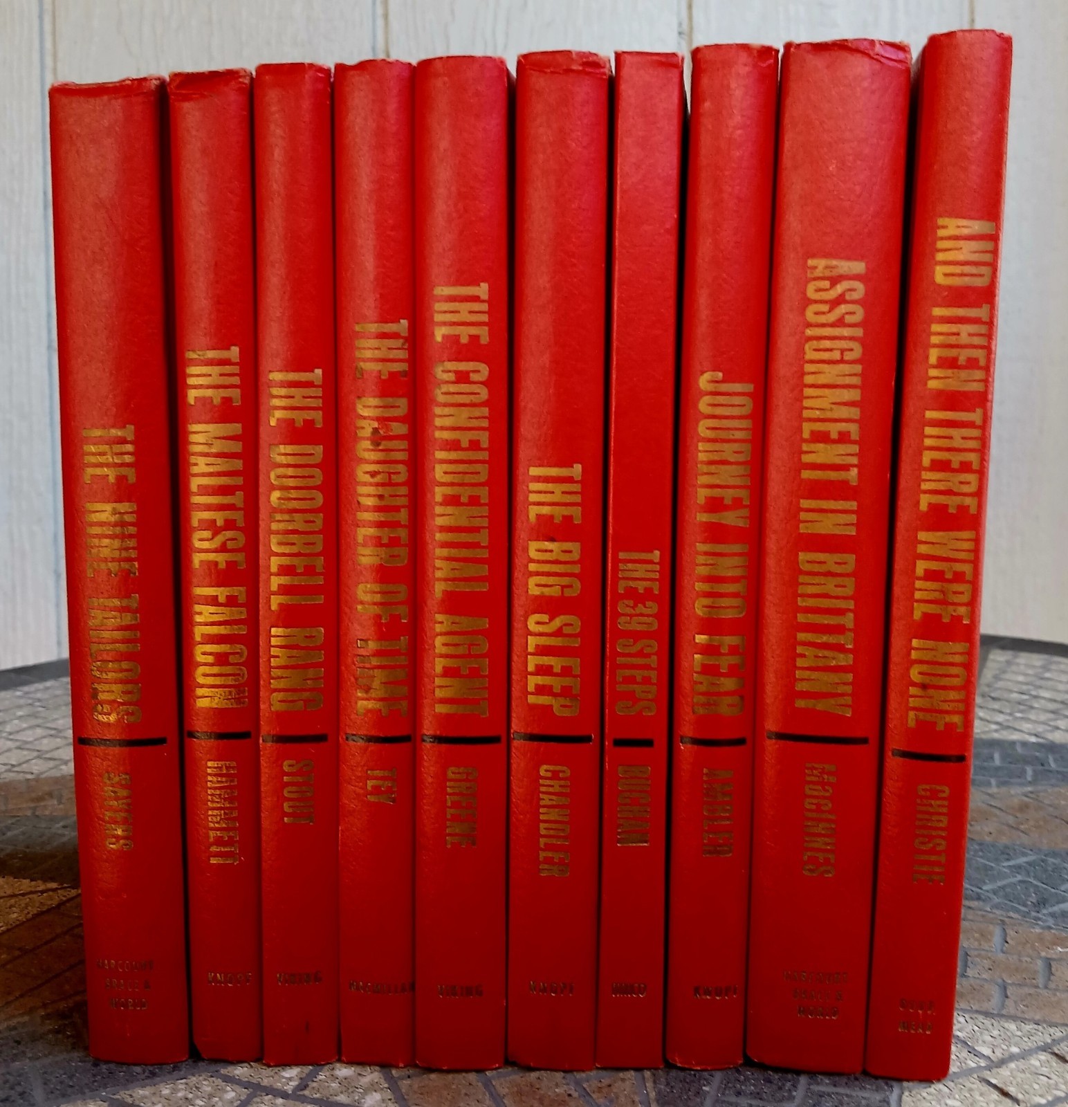 Books, Set of 10 Mysteries by Famous Authors, Various Publishers, Antique, HC