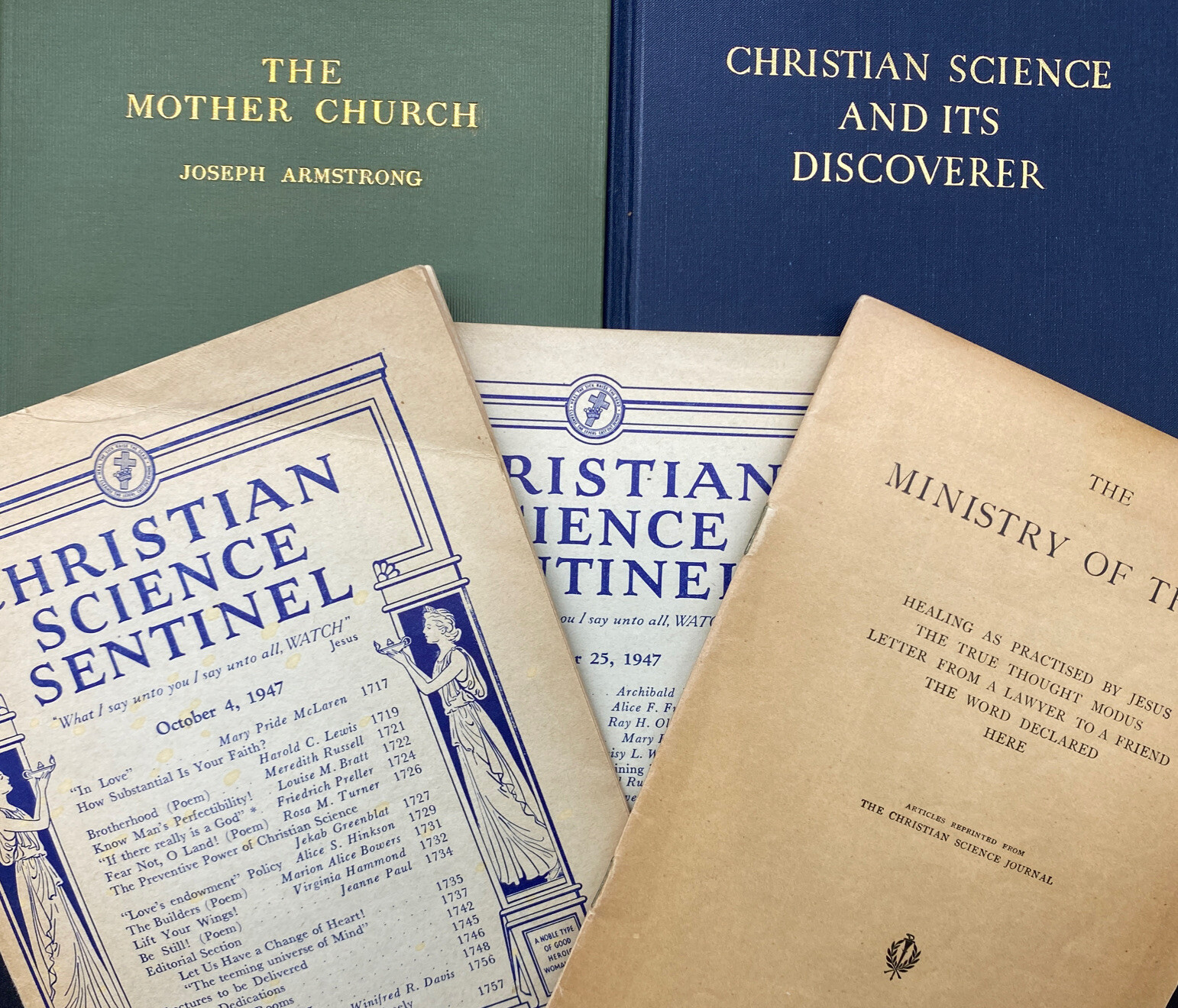 CHRISTIAN SCIENCE Lot 5 Books 1906 + Sam Greenwood~ Mary Ramsay ~J. Armstrong