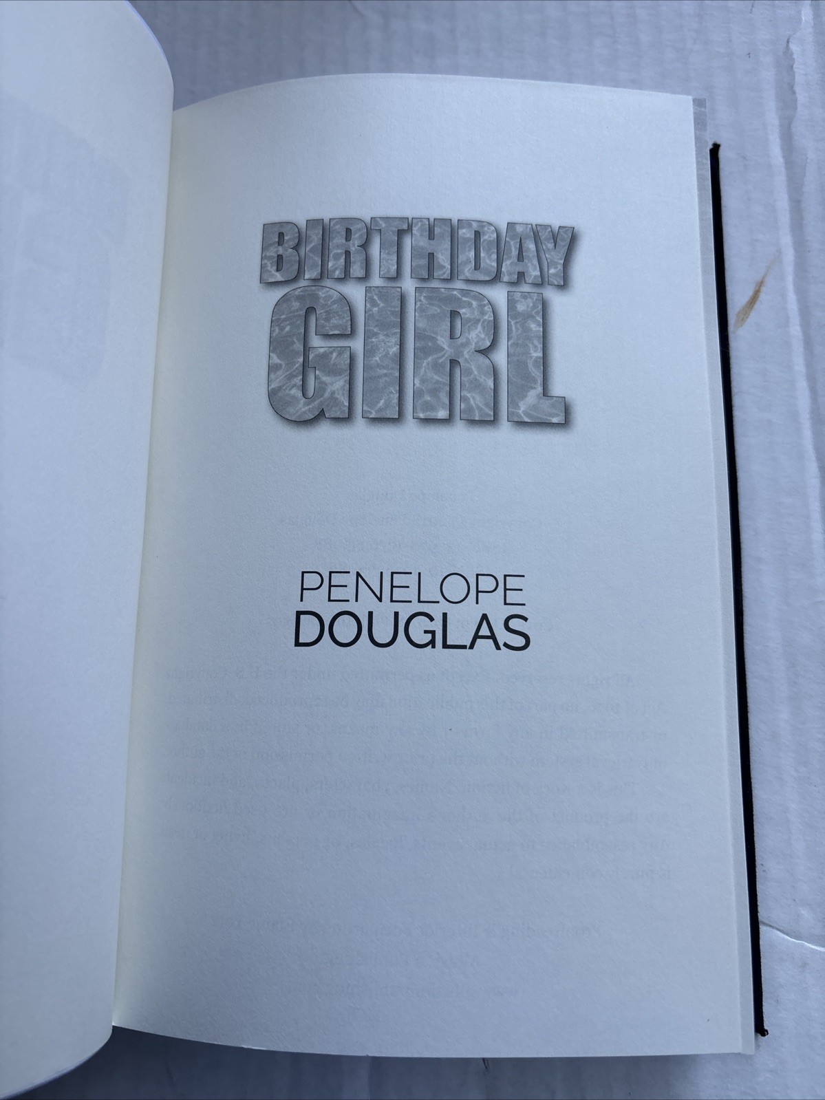 Birthday Girl Penelope Douglas Books (Special Suede Hardcover Edition)