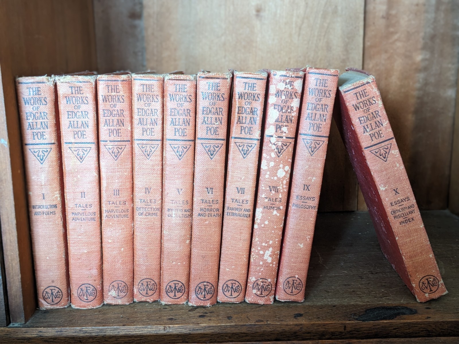 The Works of Edgar Allan Poe 1904 Complete Set of Ten Commemorative Edition
