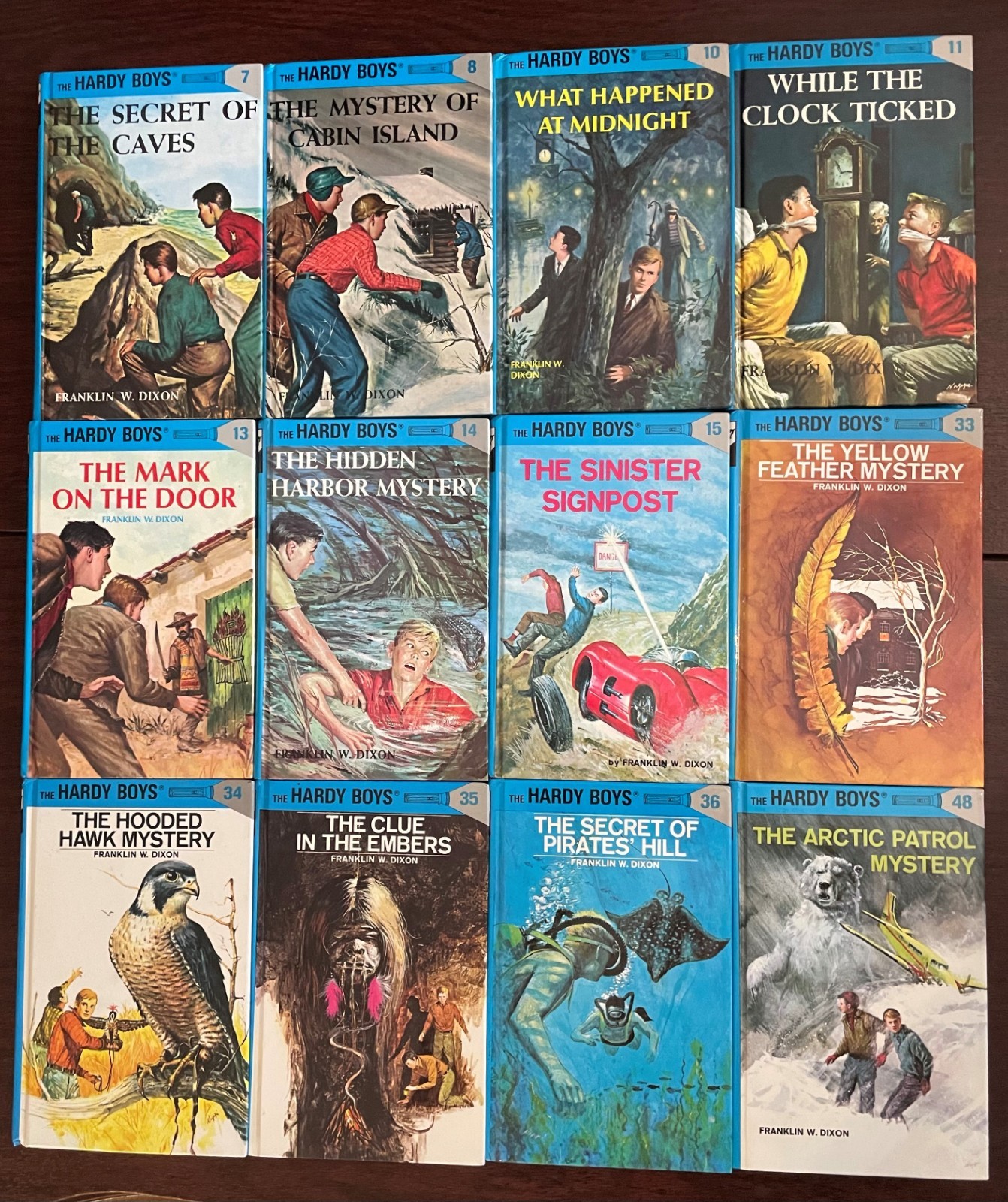 Lot of 12 Hardy Boys Books Hardcover HB Glossy Flashlight Cover