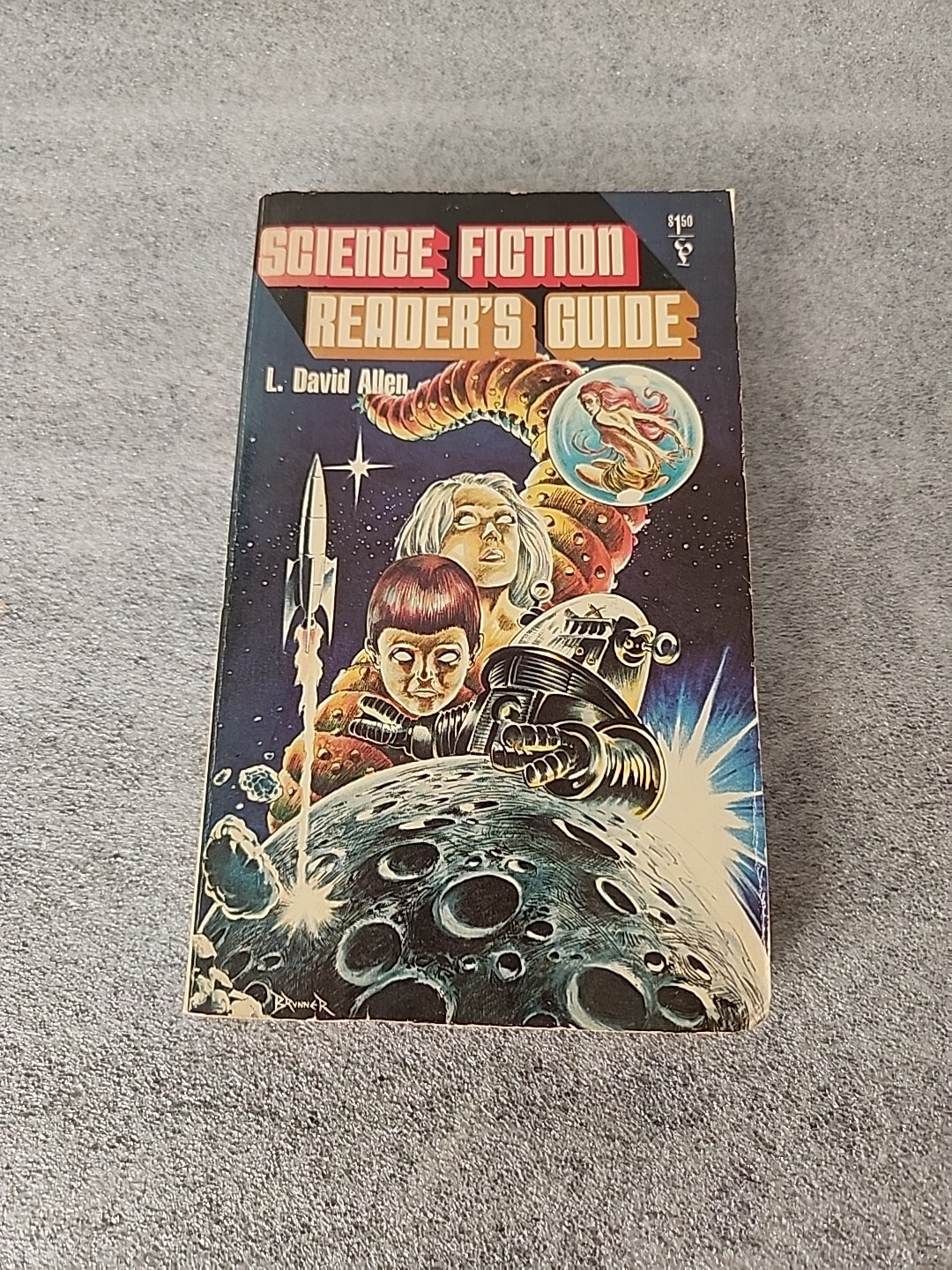 Science Fiction Reader’s Guide by L. David Allen 1974 Vintage PB Cool Cover Art