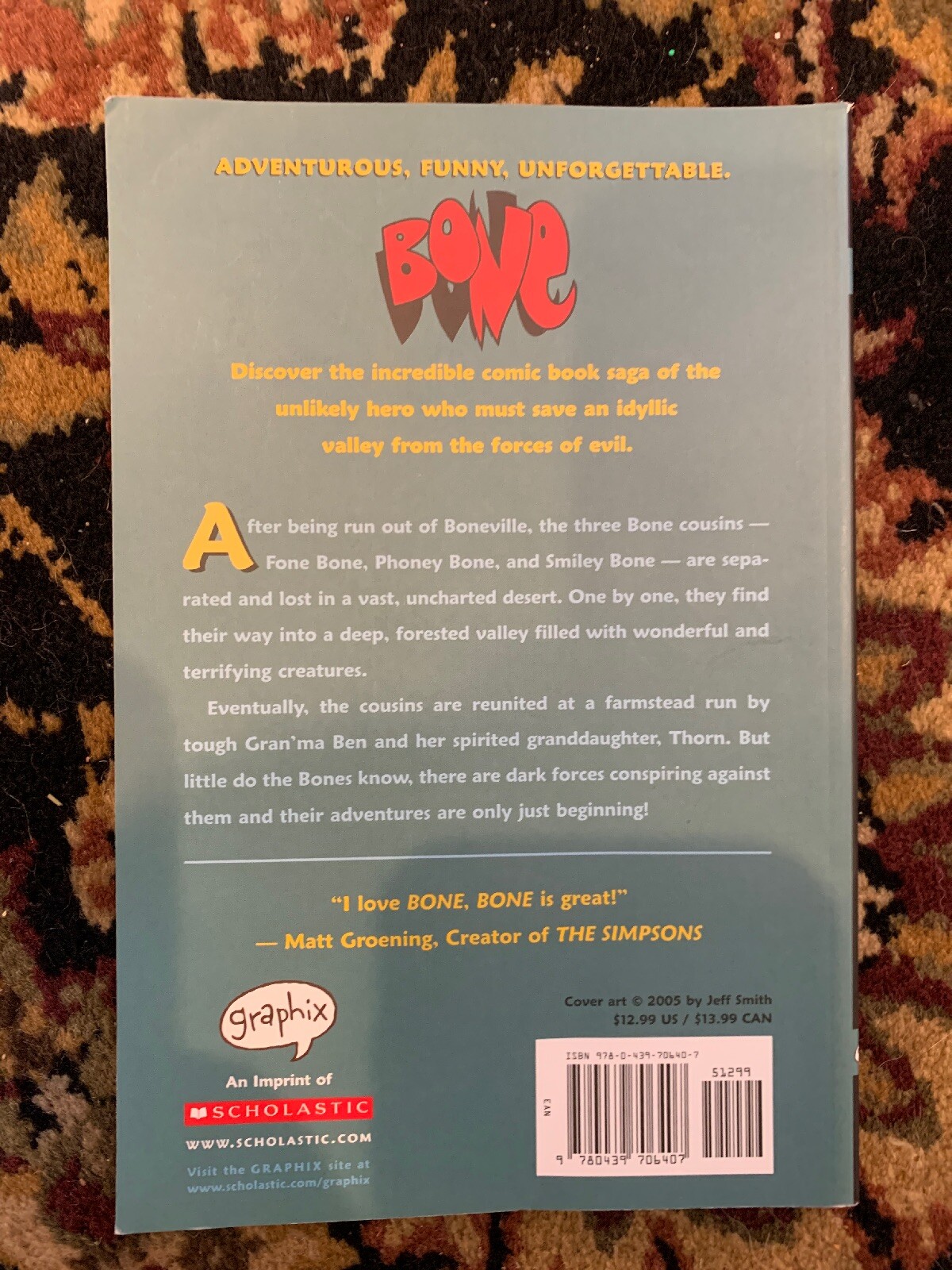 BONE: OUT FROM BONEVILLE (1)- SOFT COVER JEFF SMITH: “NEW” FREE SHIPPING