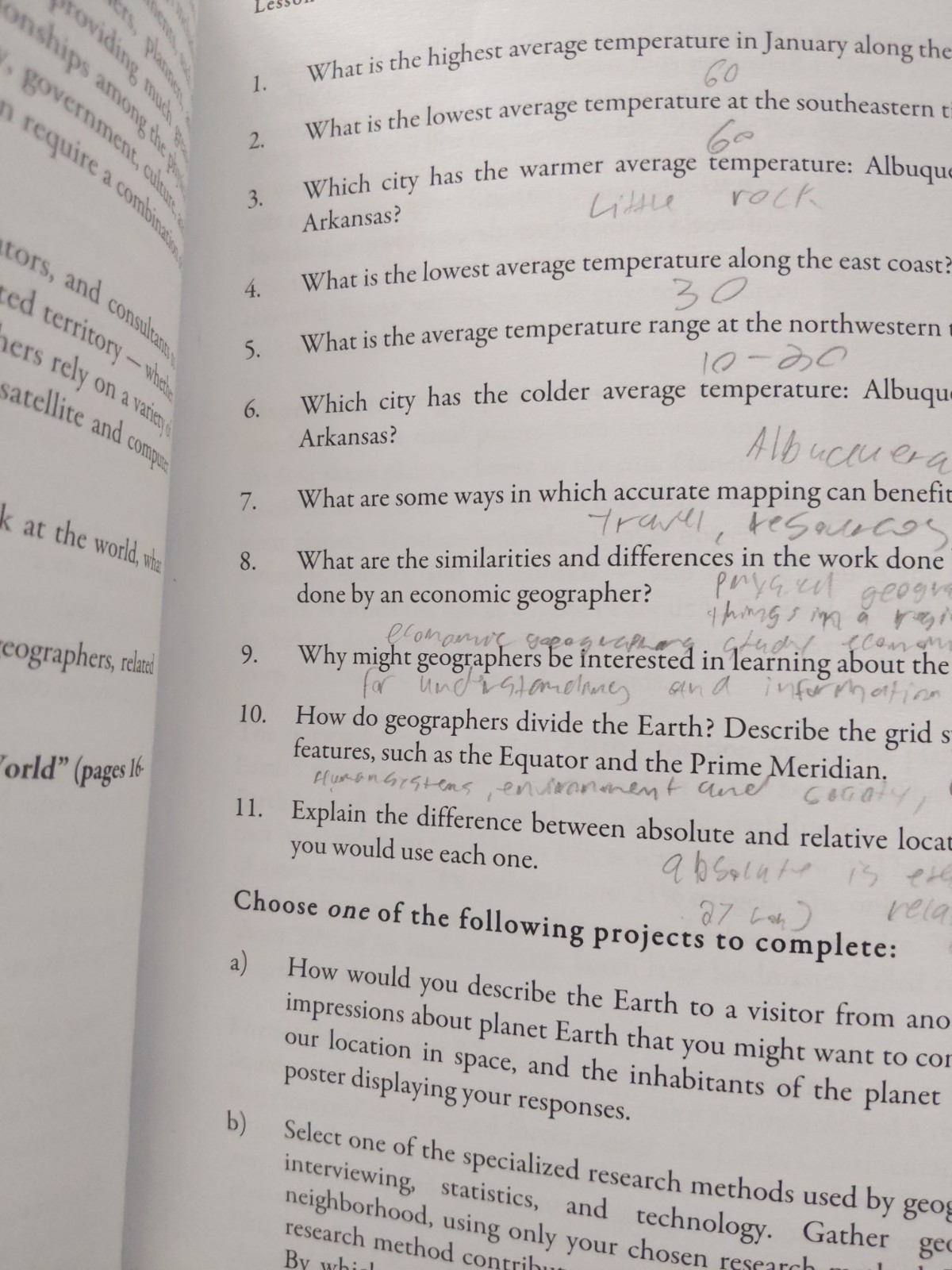 1 Page Filled World Geography Oak Meadow