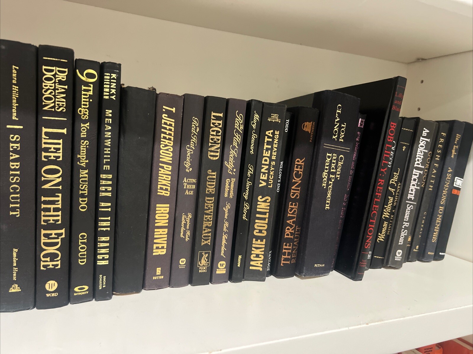 Lot of 5 Vintage Black Hardcover Books Shelf Staging Old Decor Free Shipping