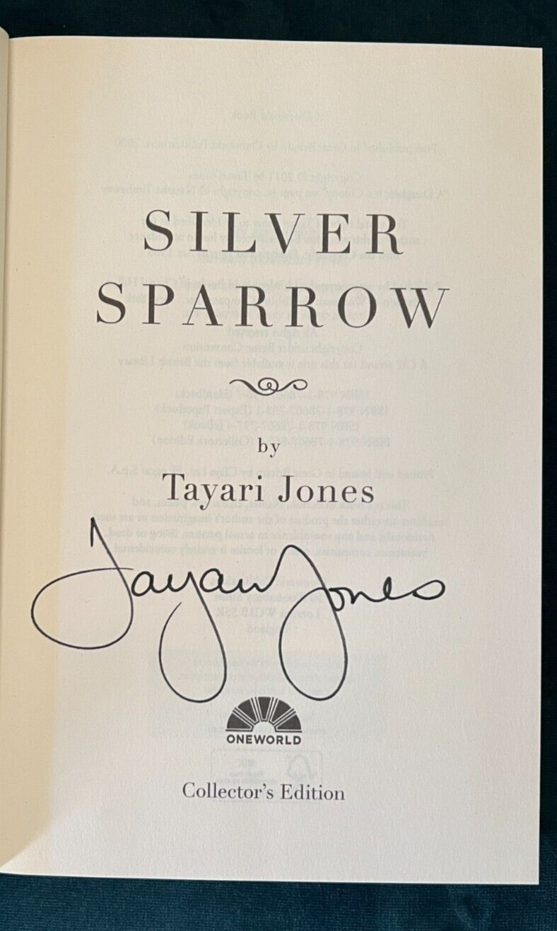 SILVER SPARROW (Tayari Jones)- 2020 SIGNED, UK First Edition! Collector’s item!