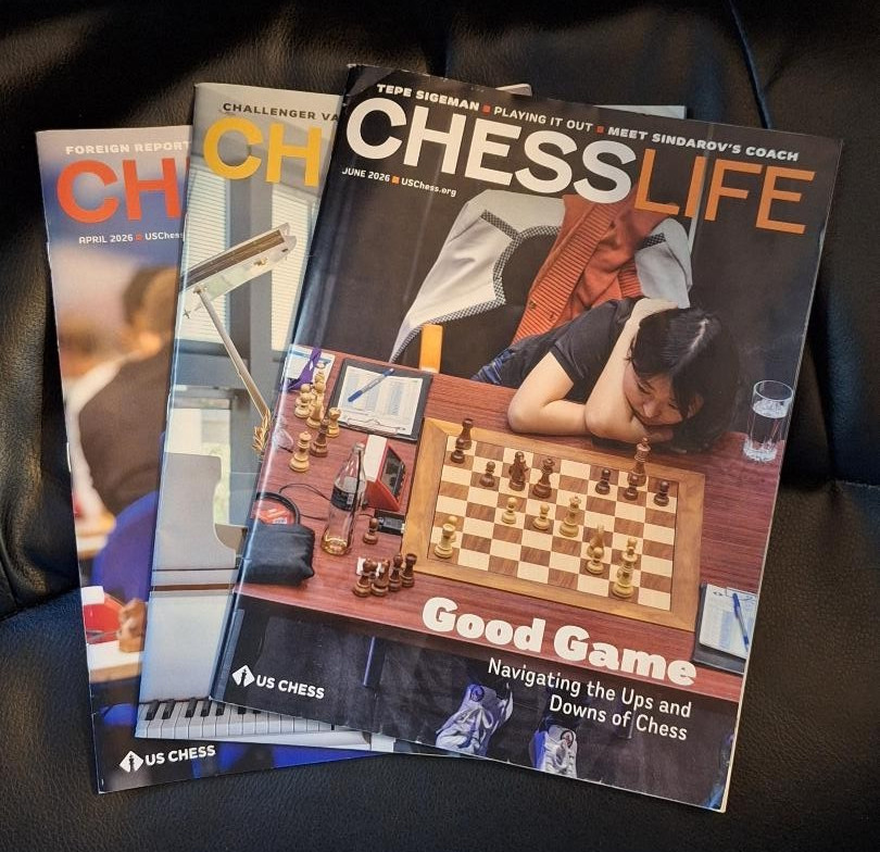 3 Chess Life Magazines -2026 Current Issues- April May June- Like New- c7348xxx