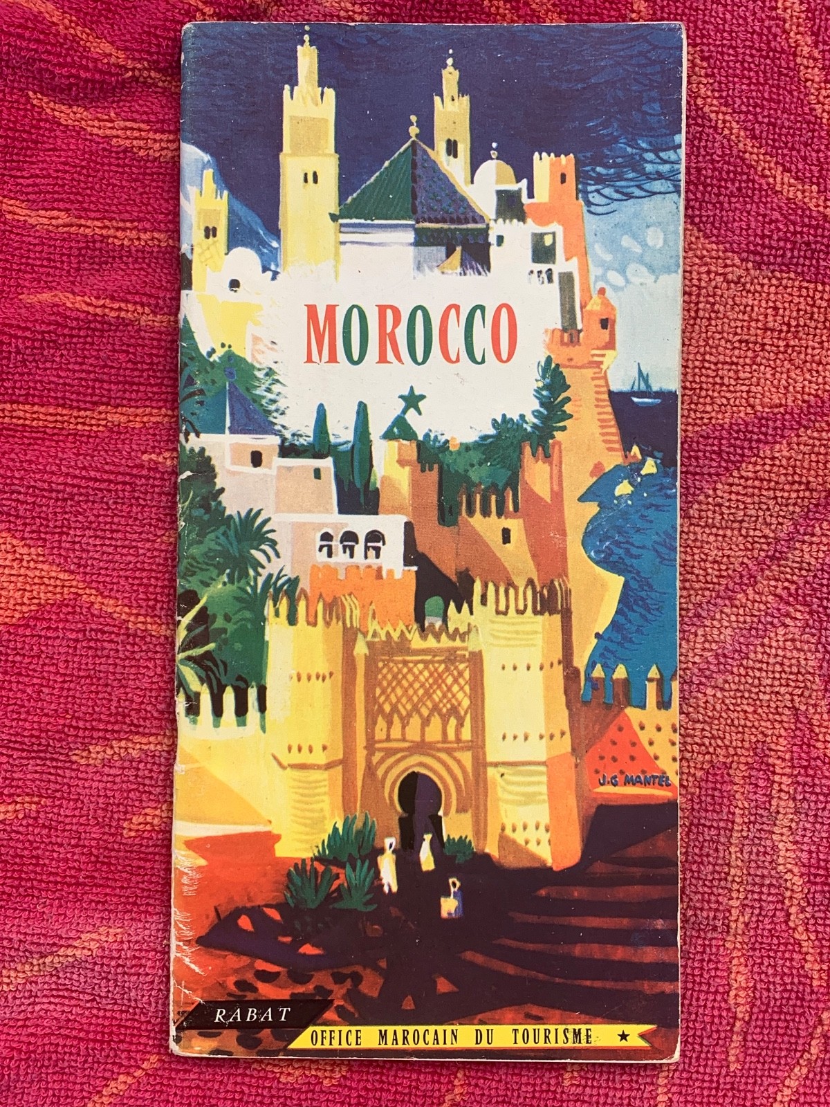 Morocco, travel, Booklet, 1950’s, 8 1/2 x 4 1/2 in, 48 Pages, Tour Guide.