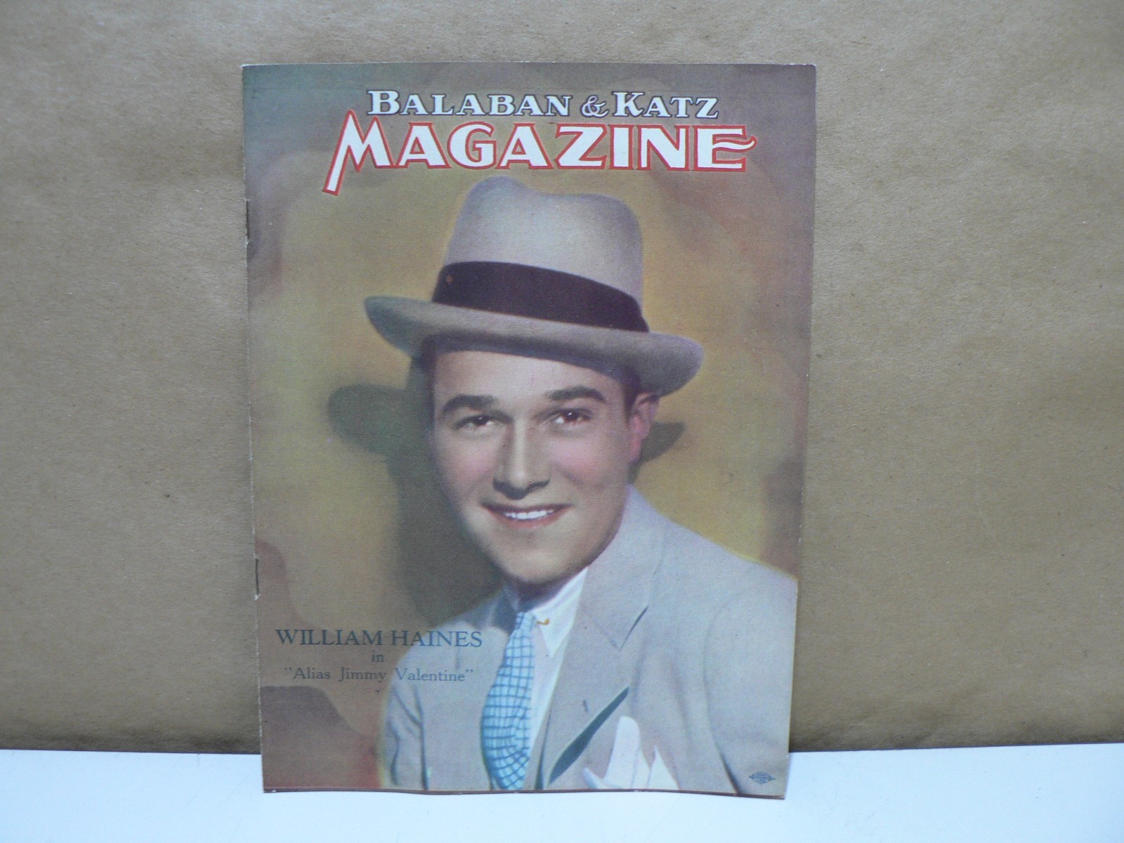 Vintage 1920’s Balaban & Katz Magazine William Haines Front Cover