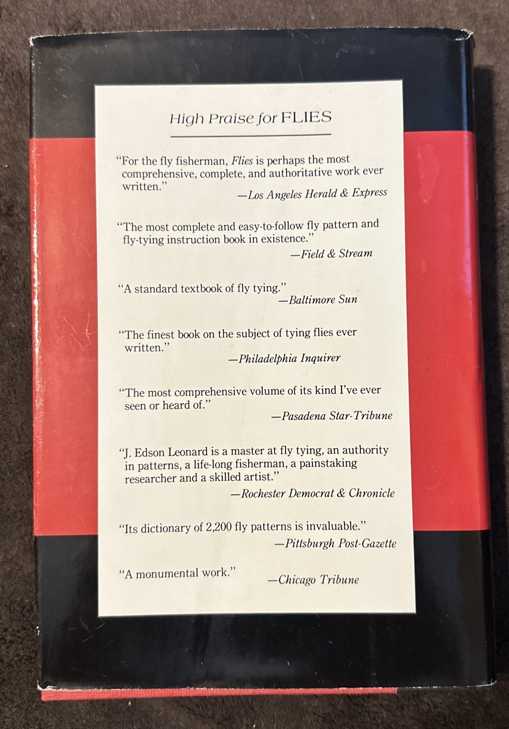 FLIES: THEIR ORIGIN, NATURAL HISTORY, TYING, HOOKS, By J. Edson Leonard Signed